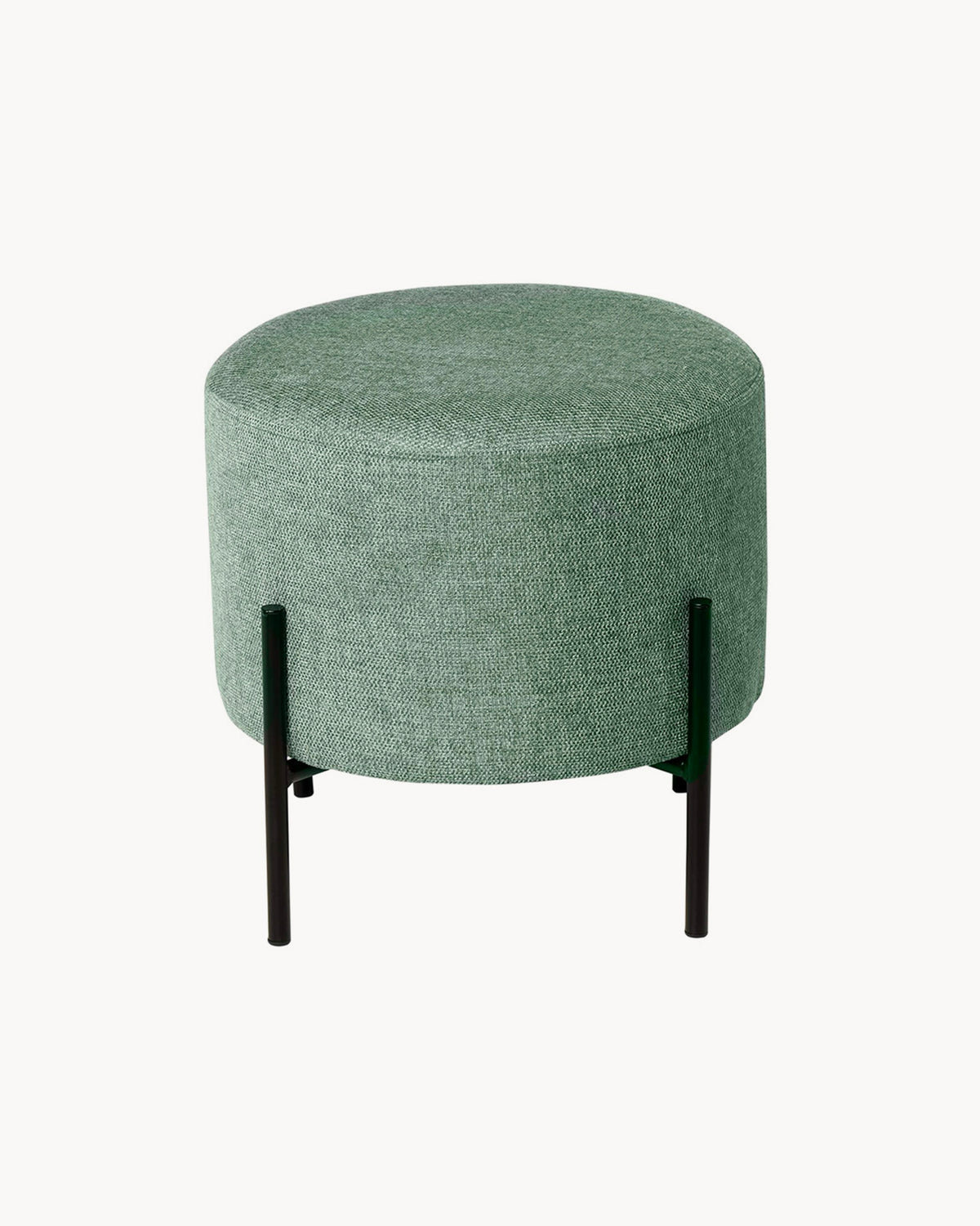 Pouf imbottito con gambe in metallo Herman - Tessuto