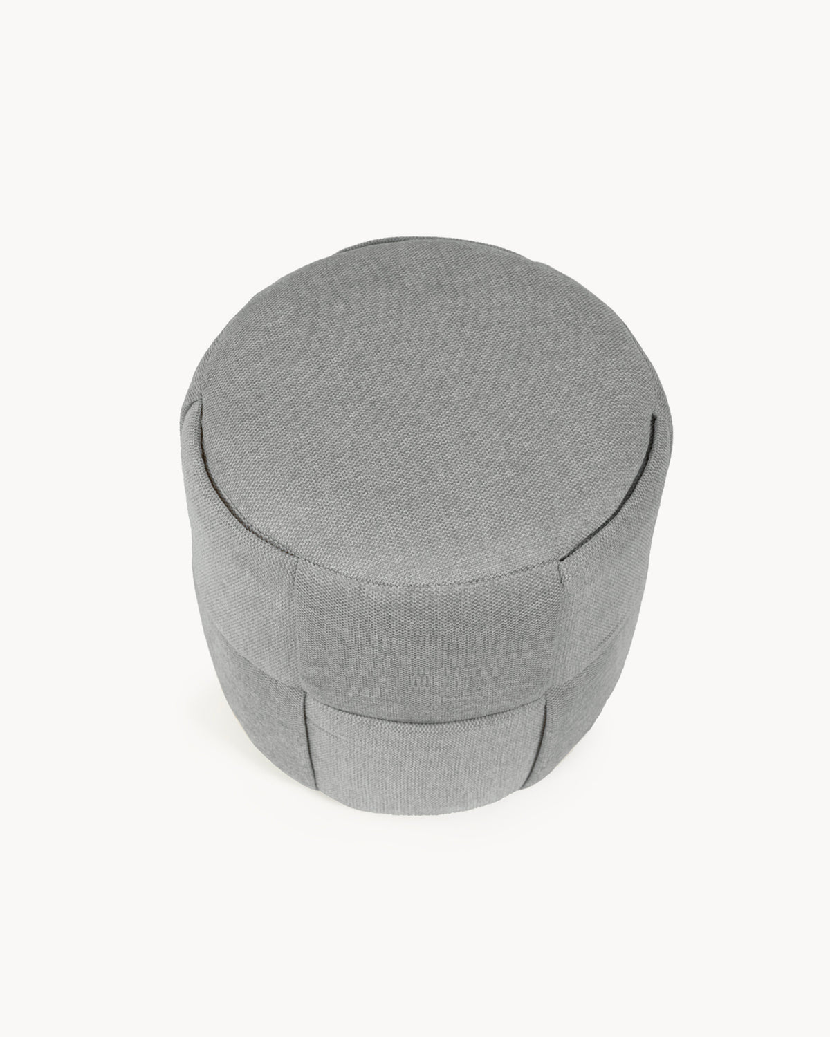 Pouf rotondo imbottito Elias - Tessuto