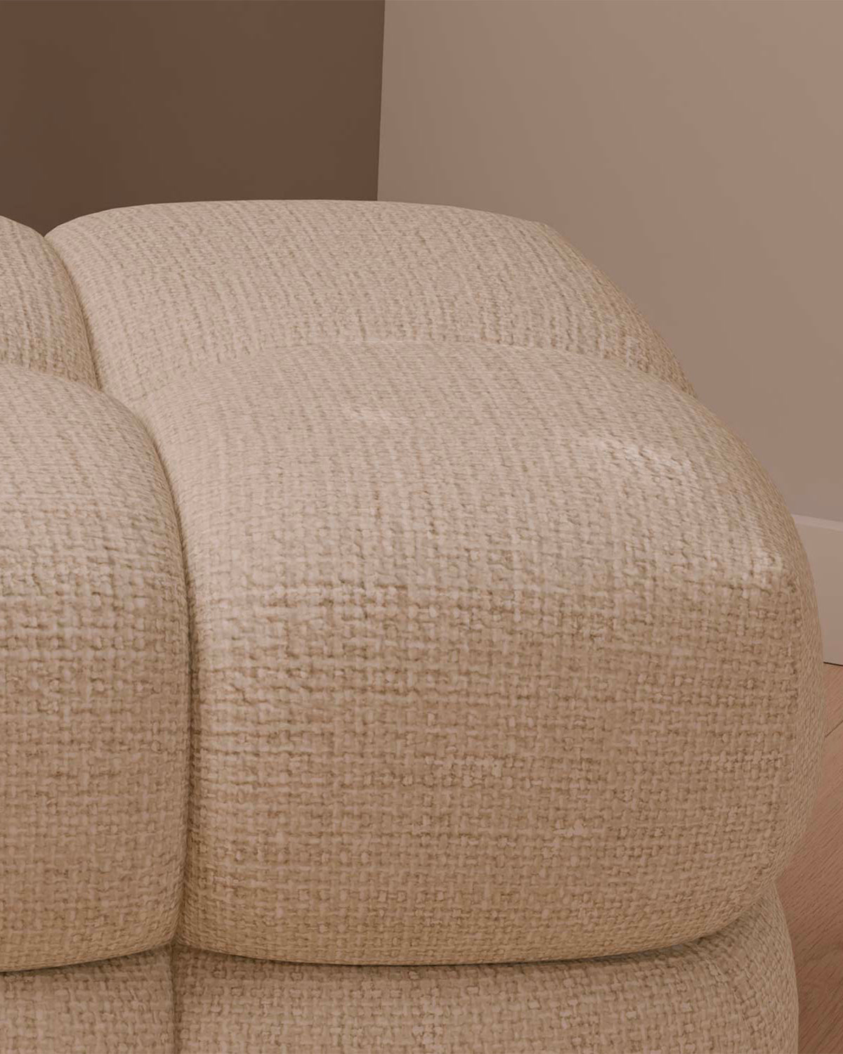 Pouf imbottito Troy - Tessuto