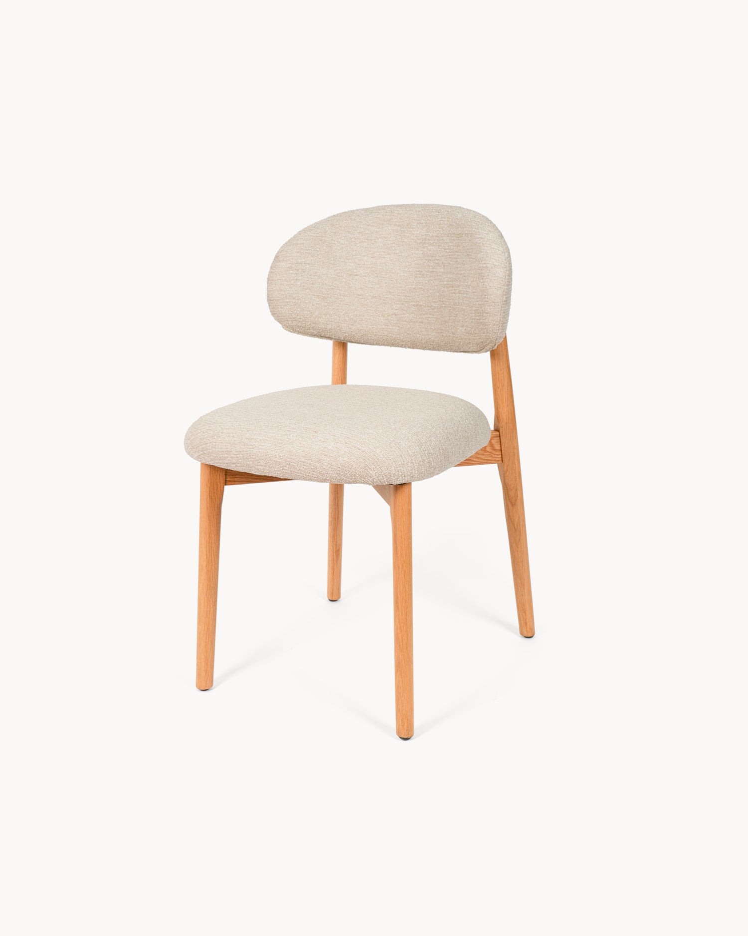Set 2 sedie da pranzo in legno con tessuto antimacchia Wanda