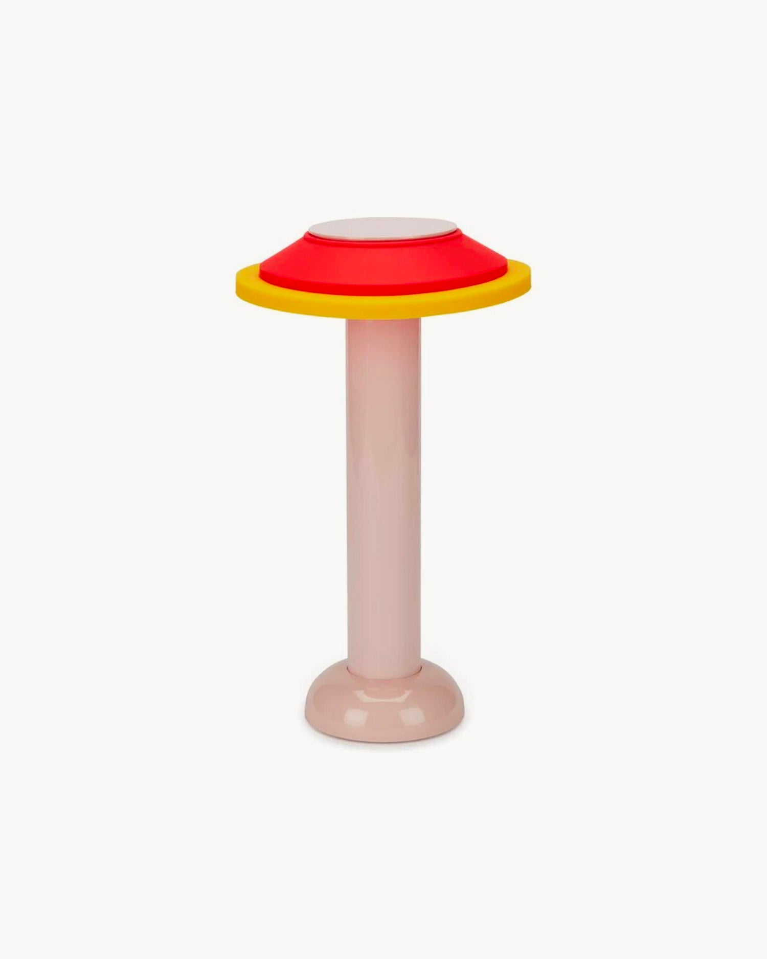 Lampada da tavolo portatile PL2, rosa e rossa