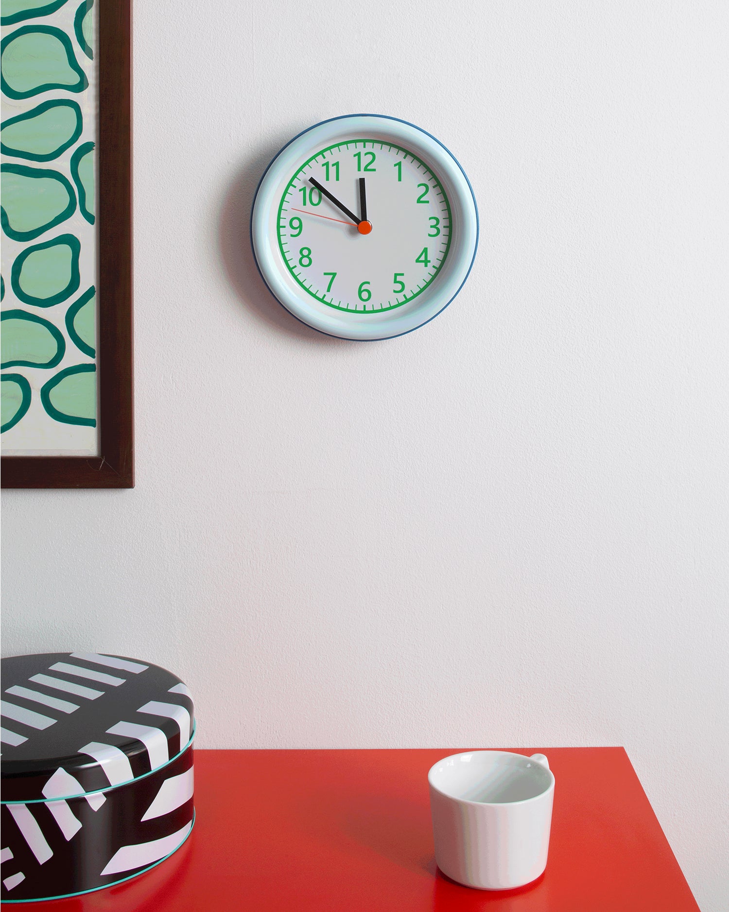 Orologio da parete in alluminio e vetro Clock