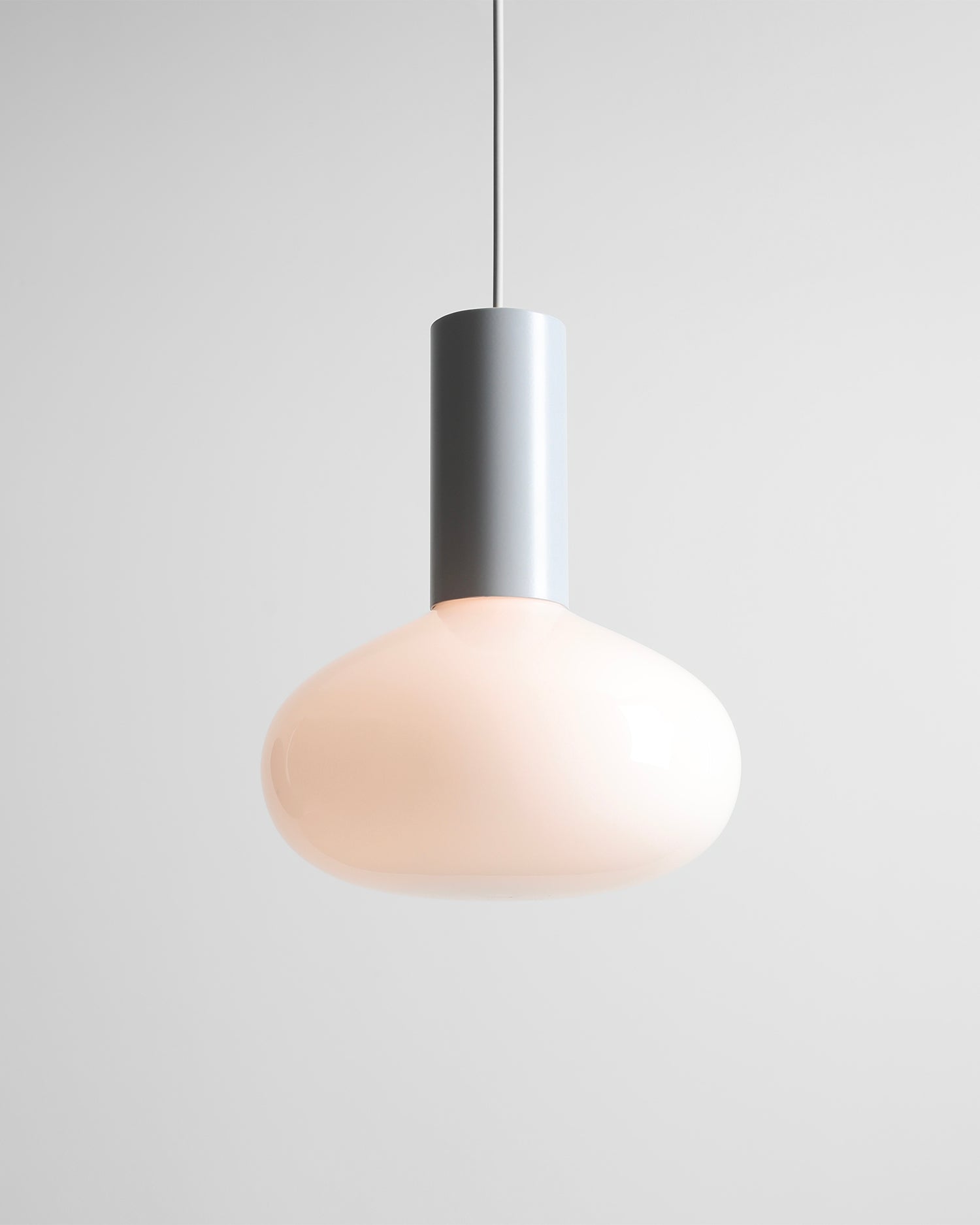 Lampada a sospensione Flo, grigia