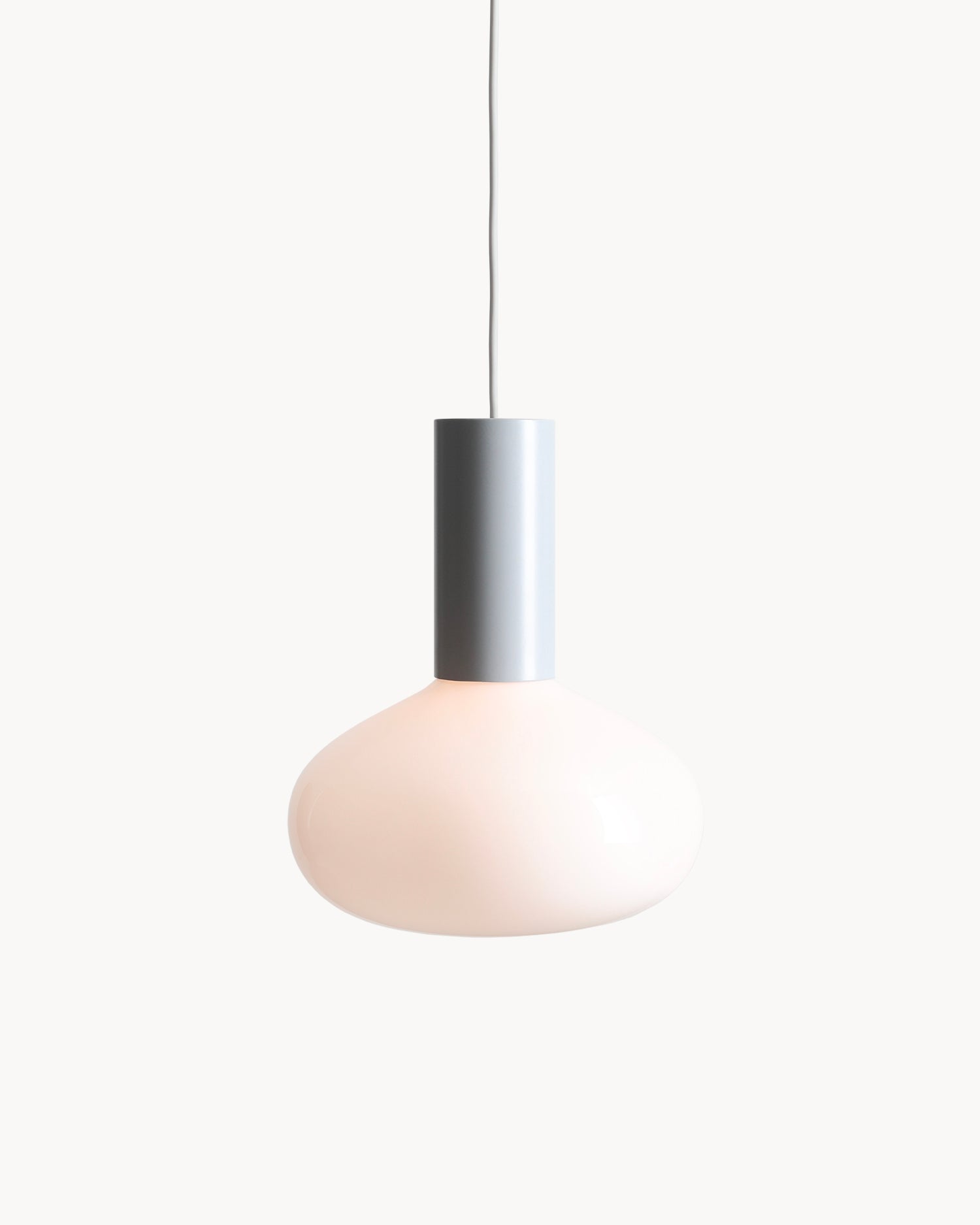 Lampada a sospensione Flo, grigia