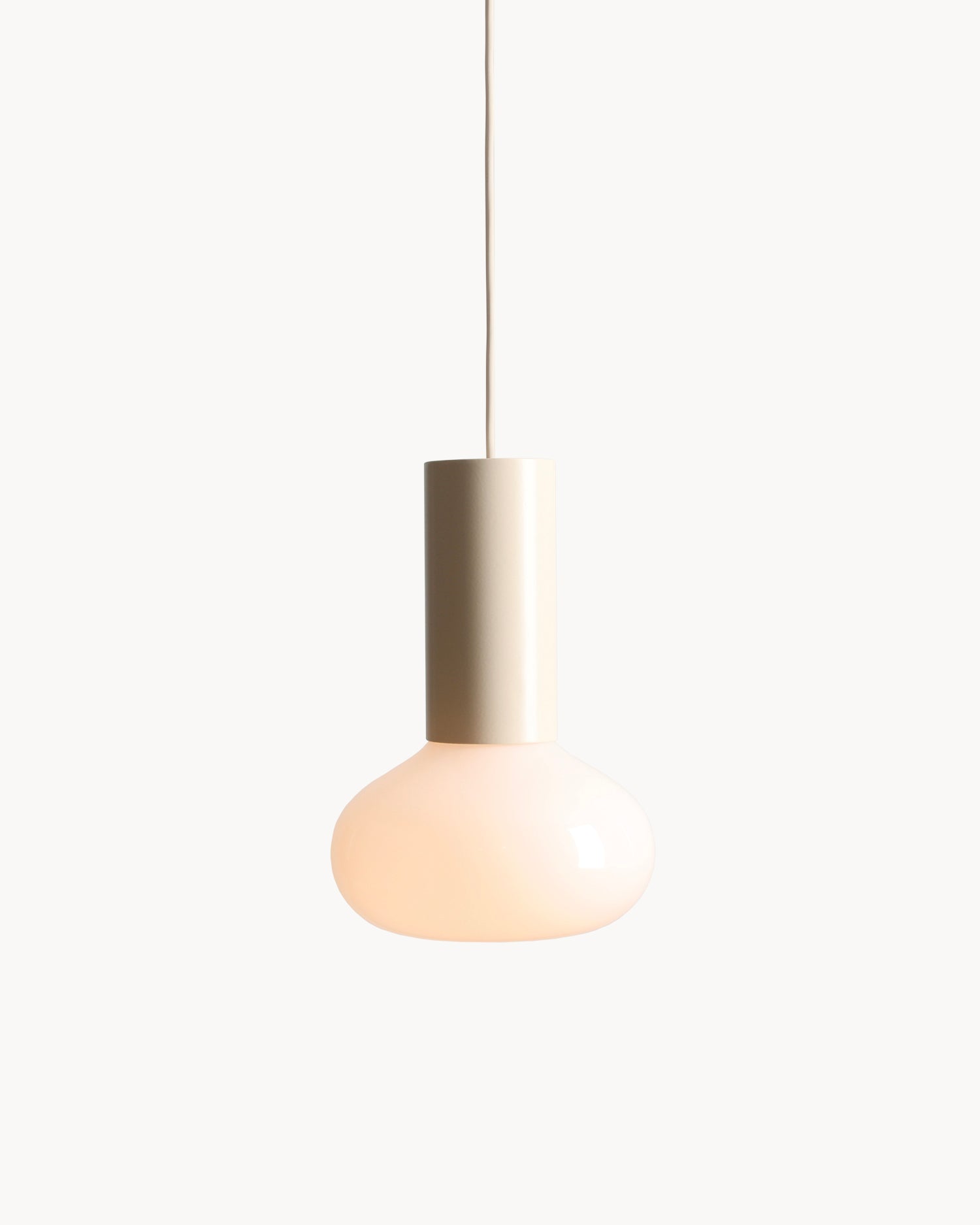 Lampada a sospensione Flo, crema