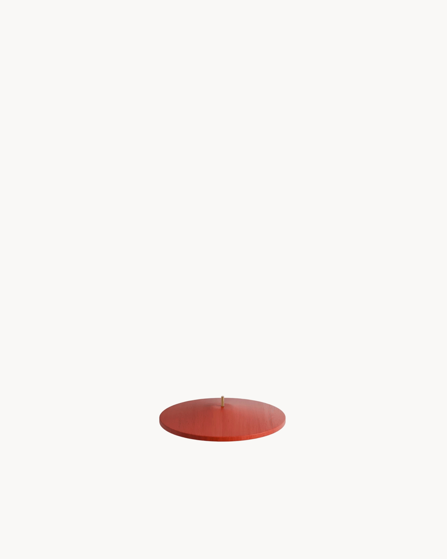 Tavolino in legno di rovere Pedestal, rosso