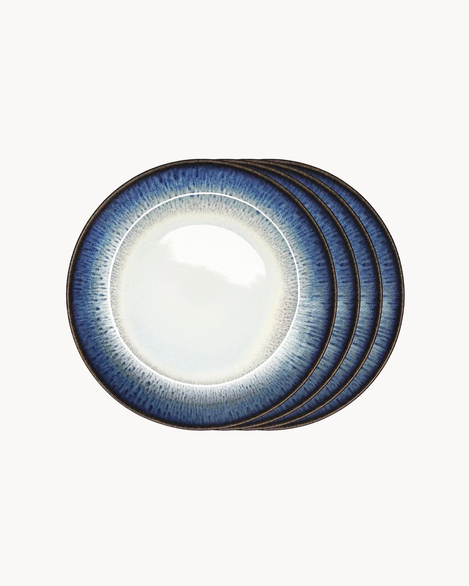 Set 4 piatti fondi in grès Aime