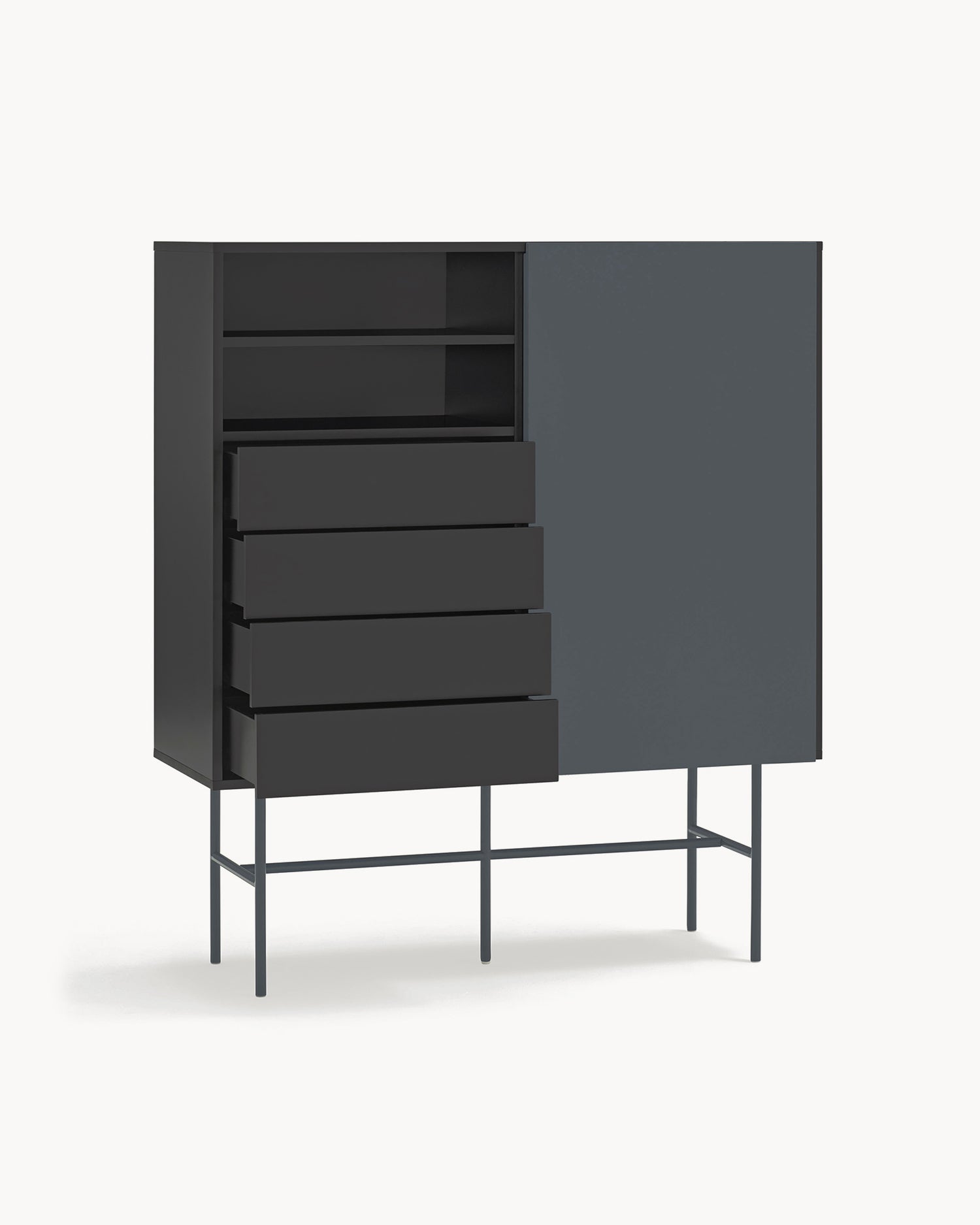 Credenza alta con anta scorrevole Nube