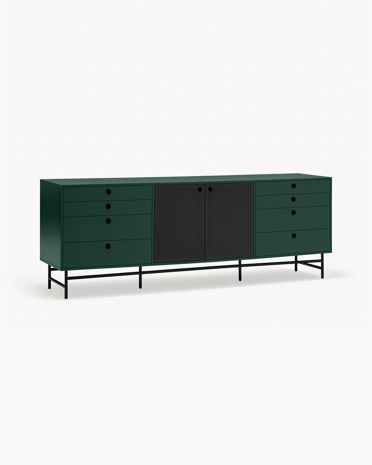 Credenza grande con ante in metallo forato Punto