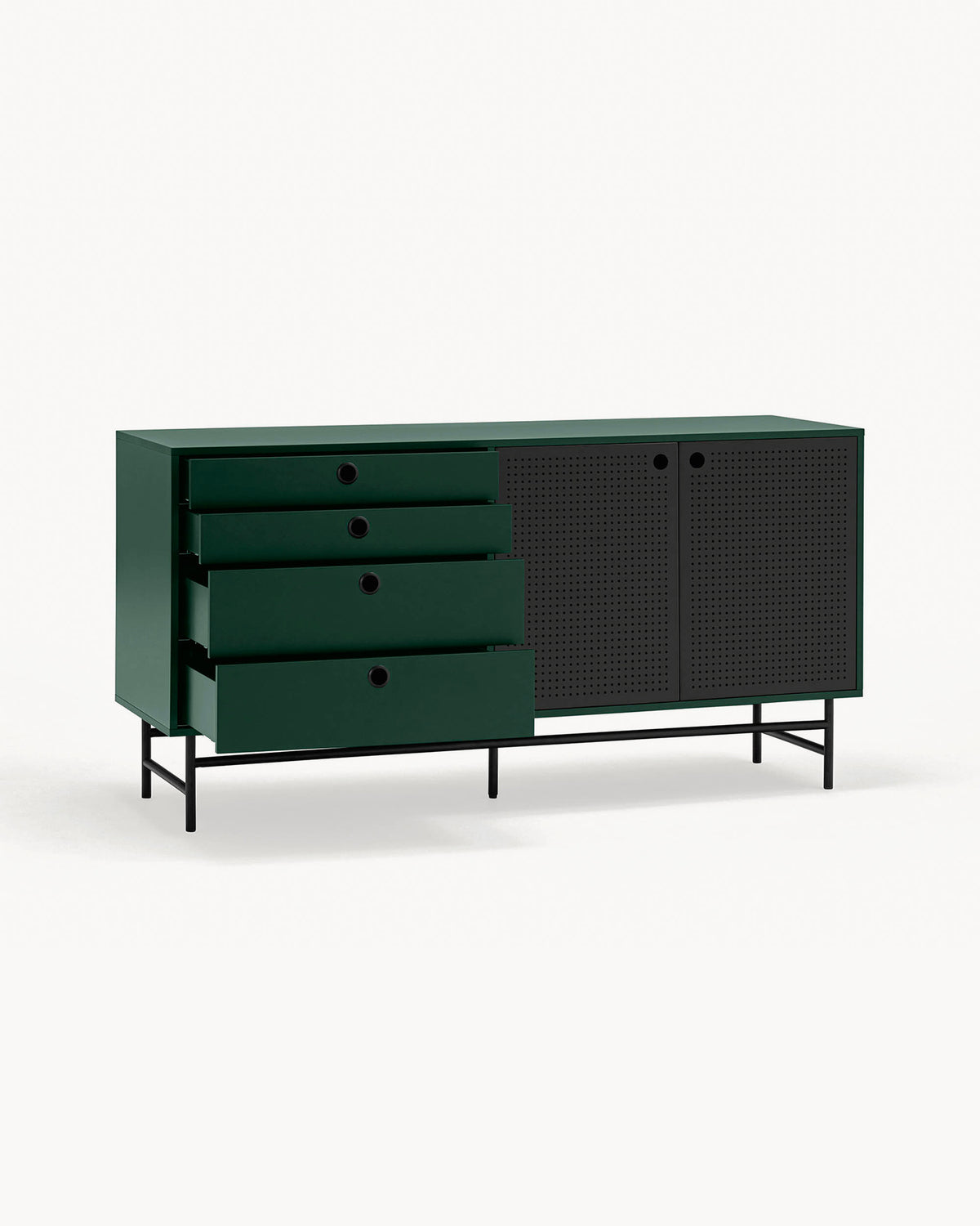 Credenza con ante in metallo forato Punto