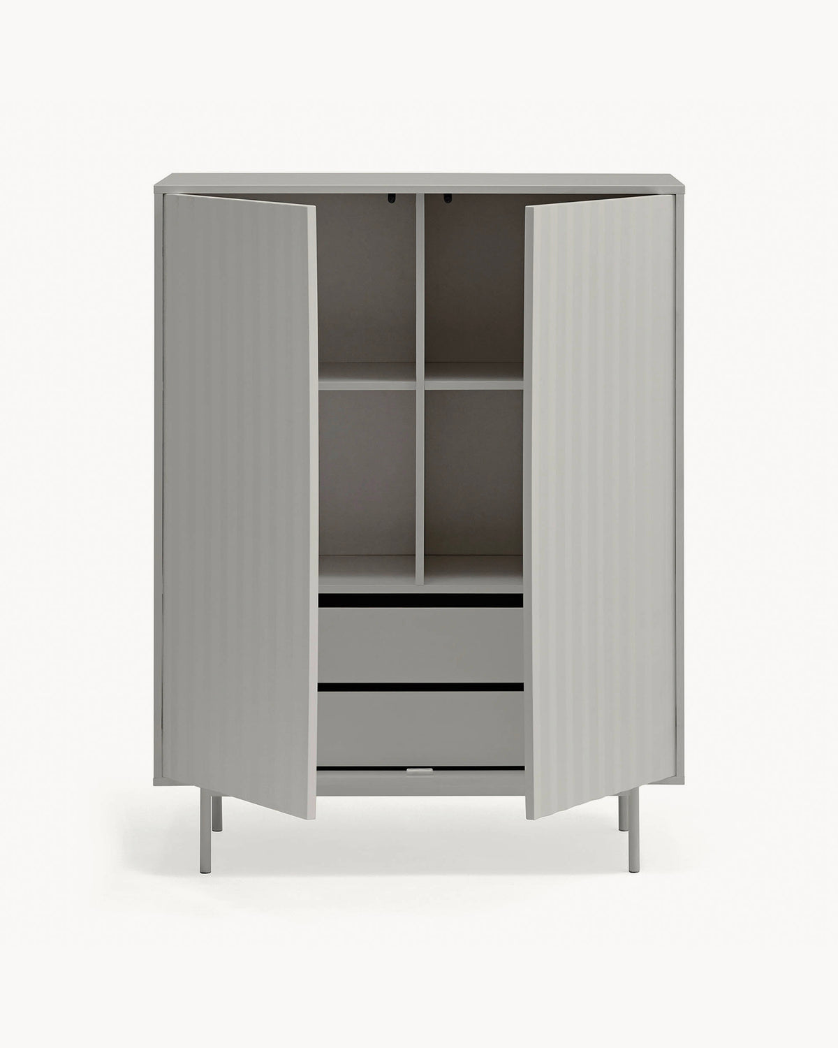 Credenza alta con frontali a rilievo Sierra
