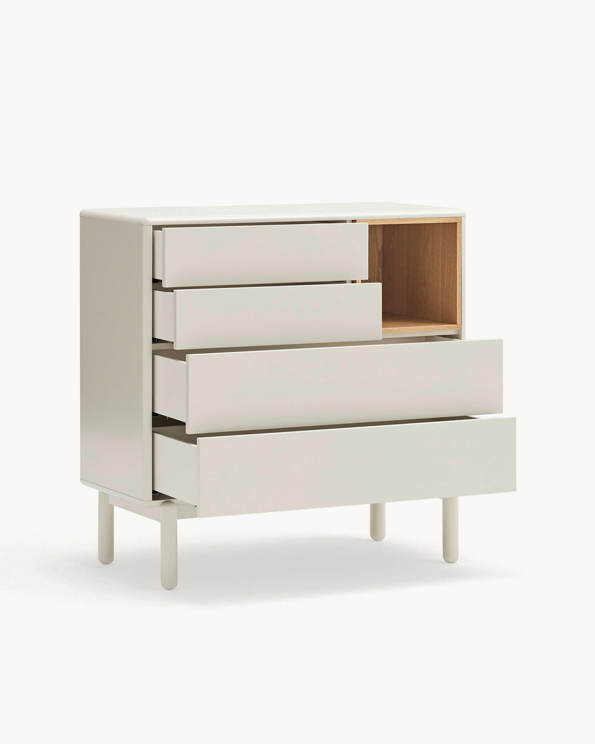 Cassettiera con quattro cassetti Corvo