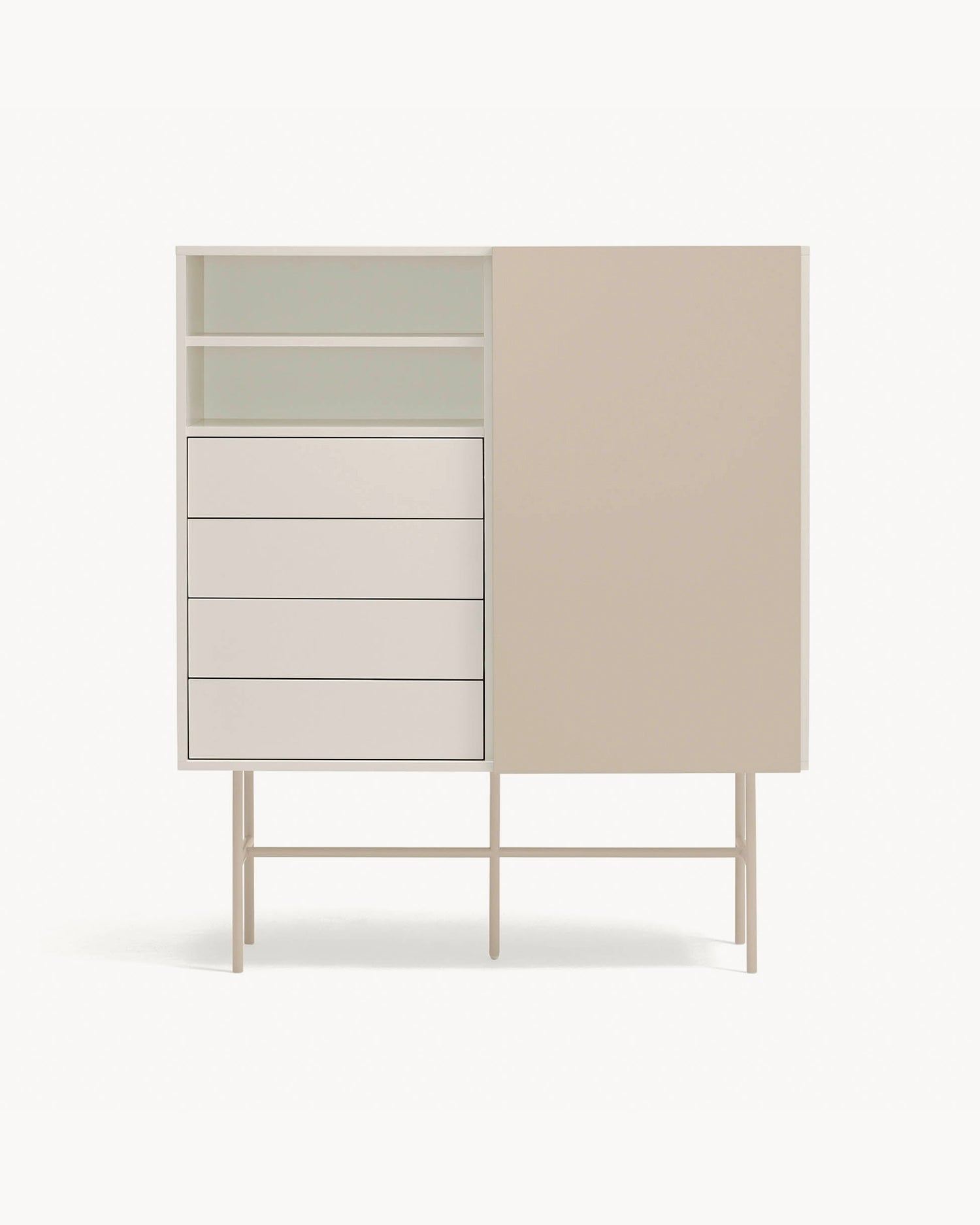 Credenza alta con anta scorrevole Nube - Mdf