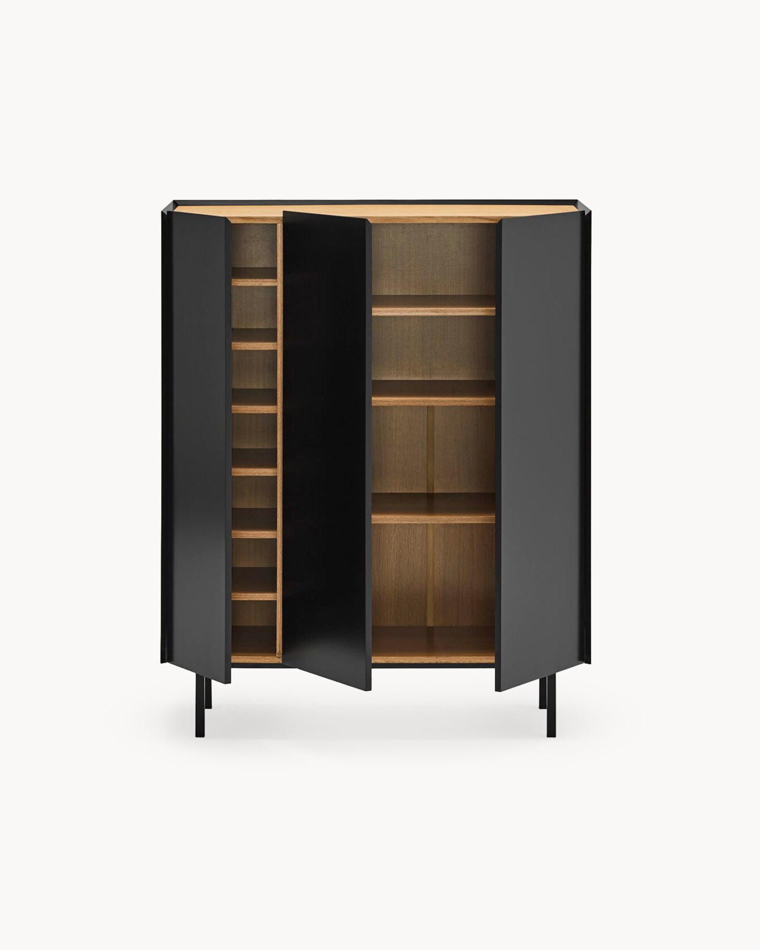 Credenza alta con piano in rovere Arista