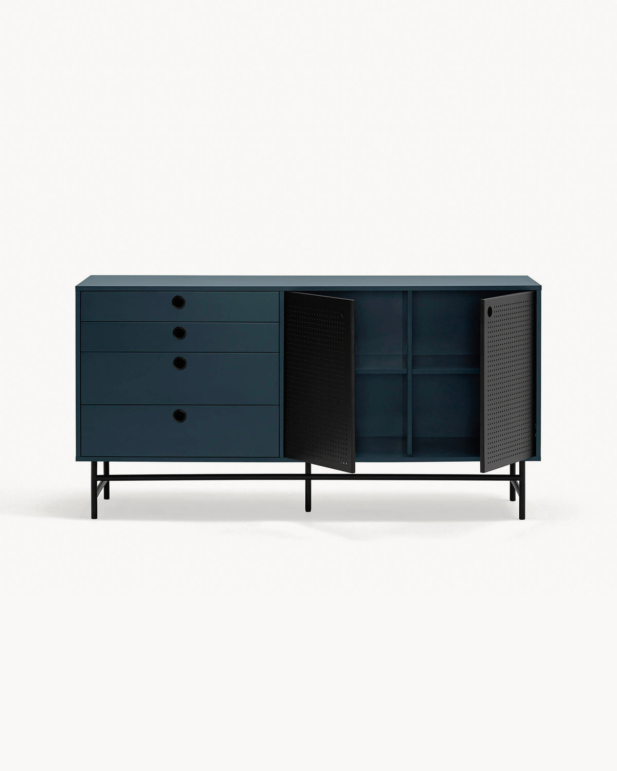 Credenza con ante in metallo forato Punto