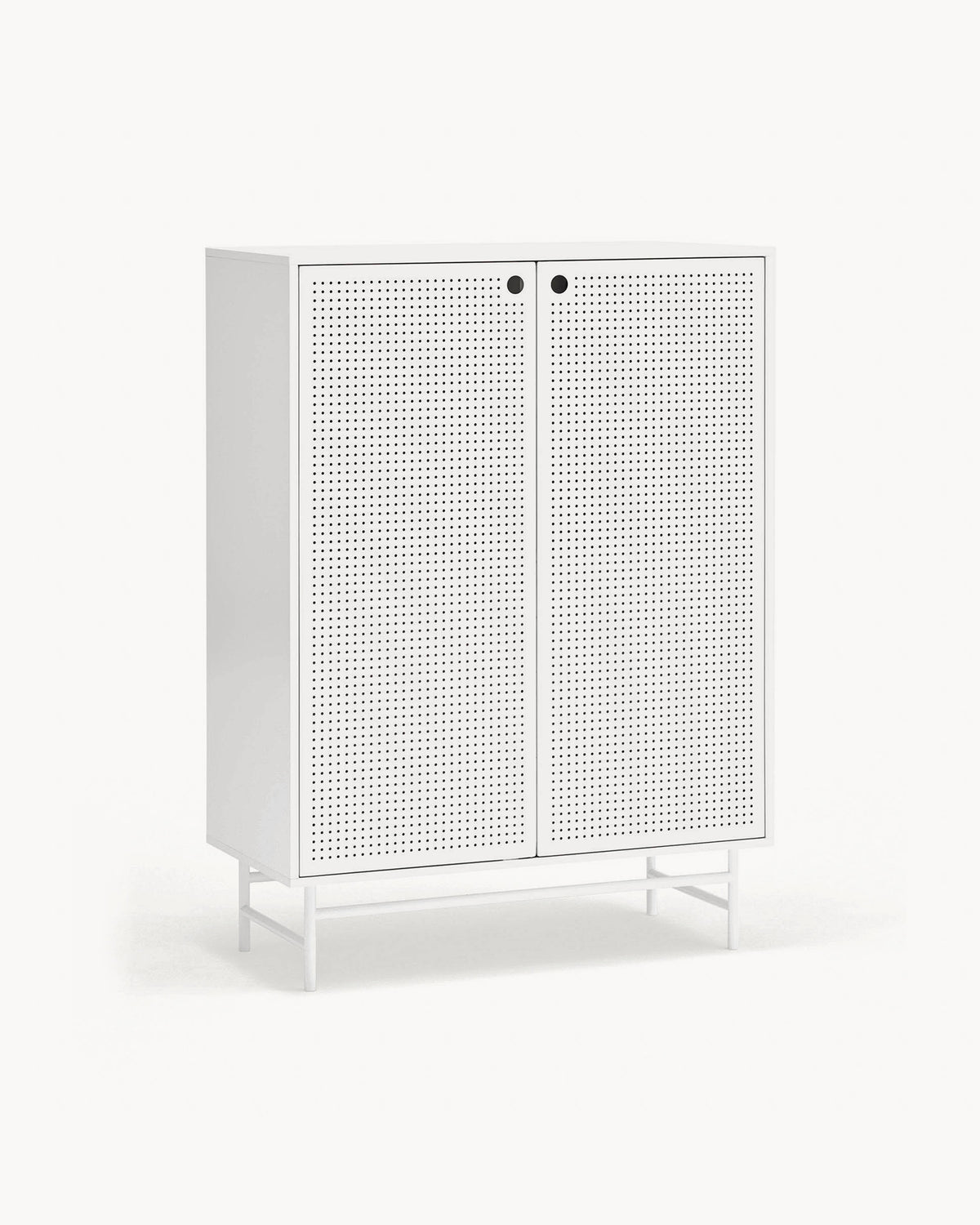 Credenza alta con ante in metallo forato Punto
