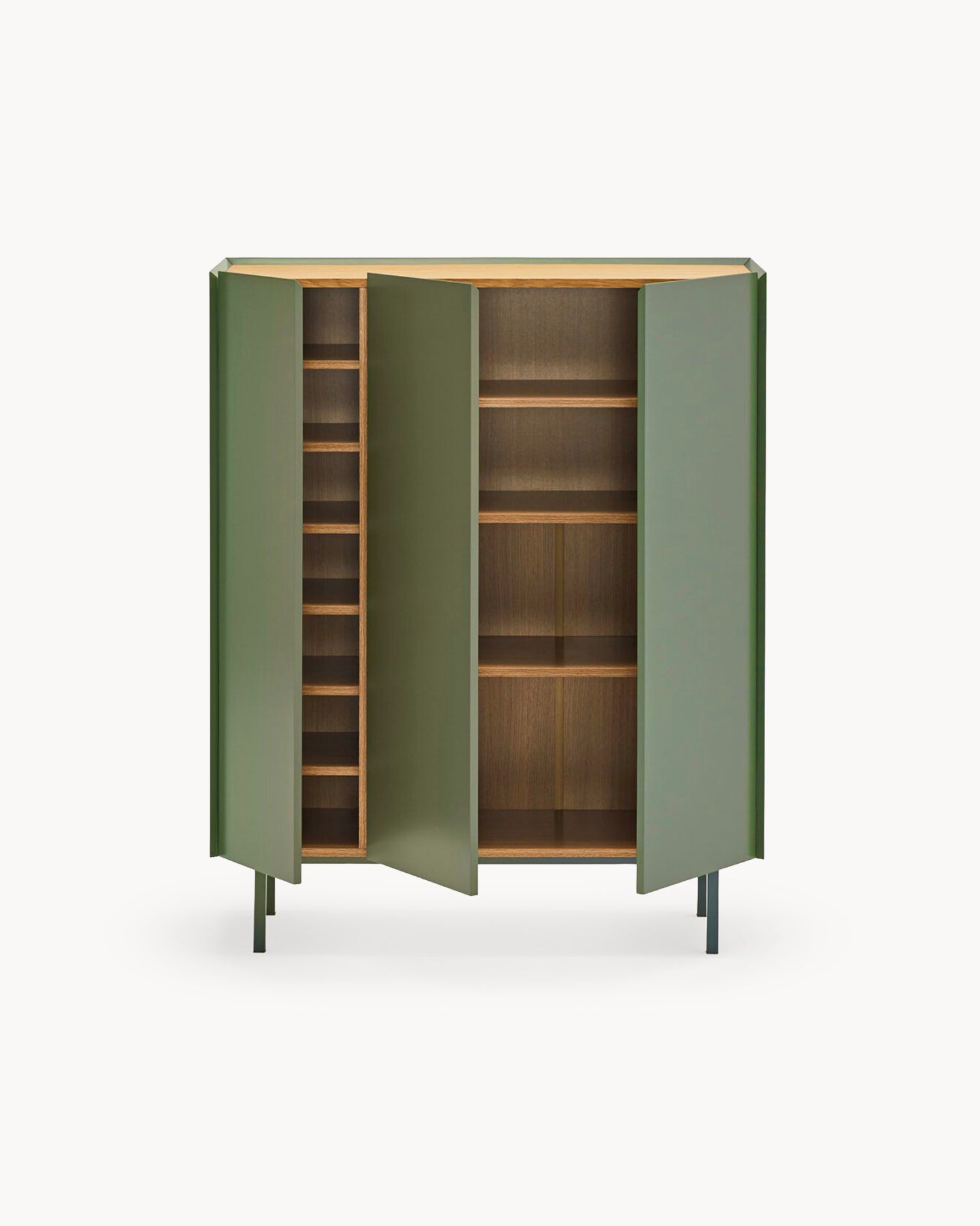 Credenza alta con piano in rovere Arista