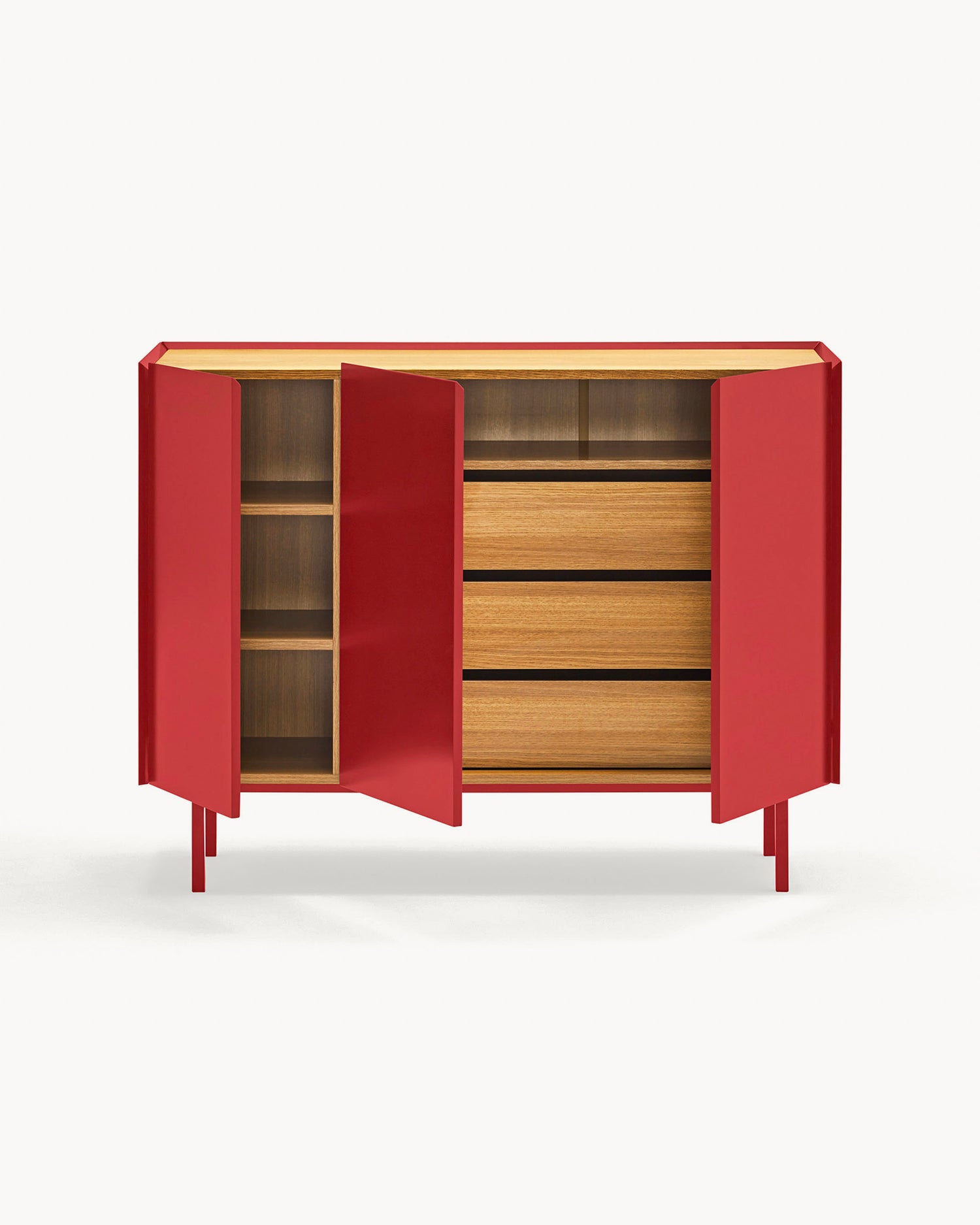 Credenza con piano in rovere Arista