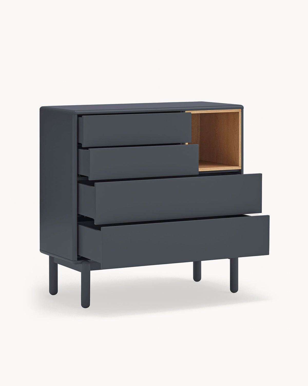 Cassettiera con quattro cassetti Corvo