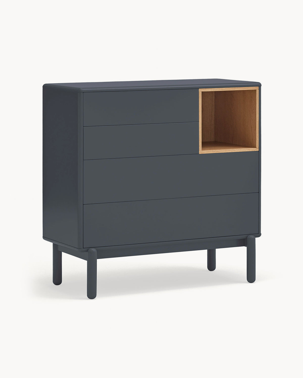 Cassettiera con quattro cassetti Corvo