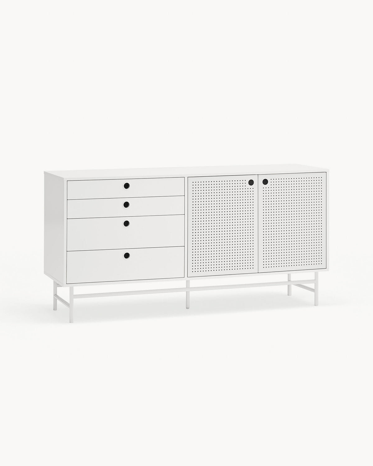 Credenza con ante in metallo forato Punto
