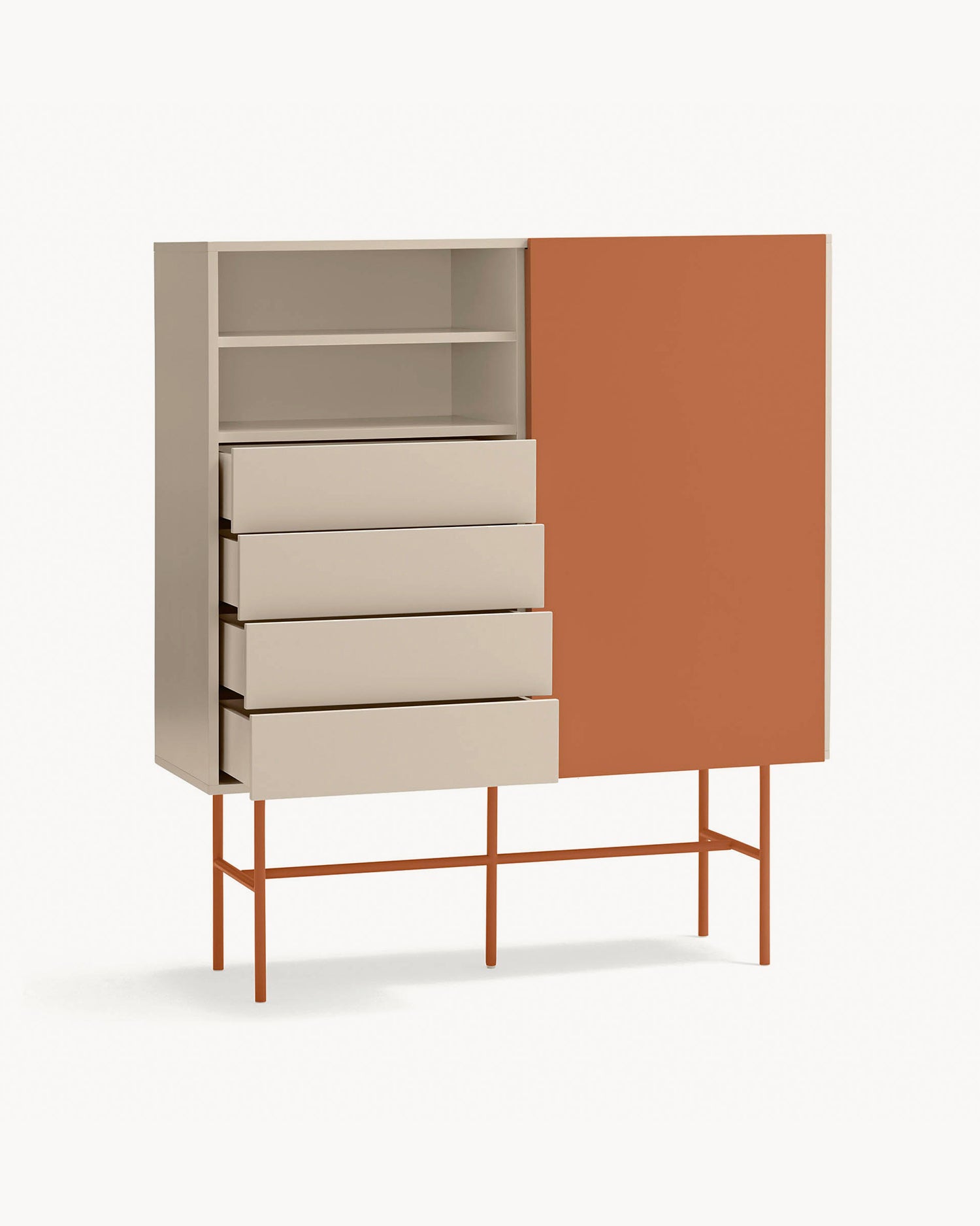 Credenza alta con anta scorrevole Nube