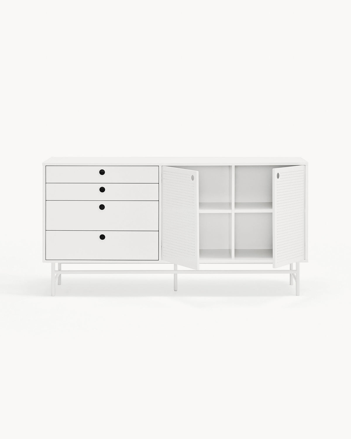 Credenza con ante in metallo forato Punto