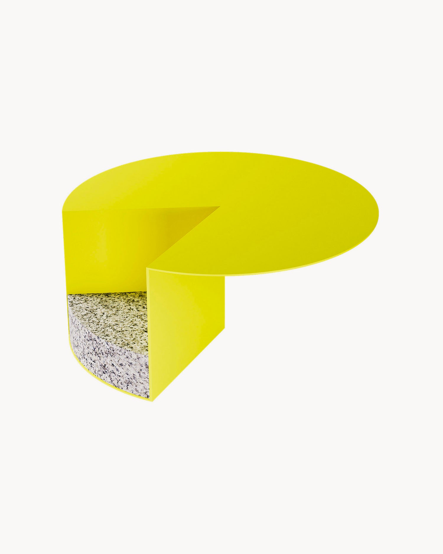 Tavolino da salotto in alluminio e granito Pac