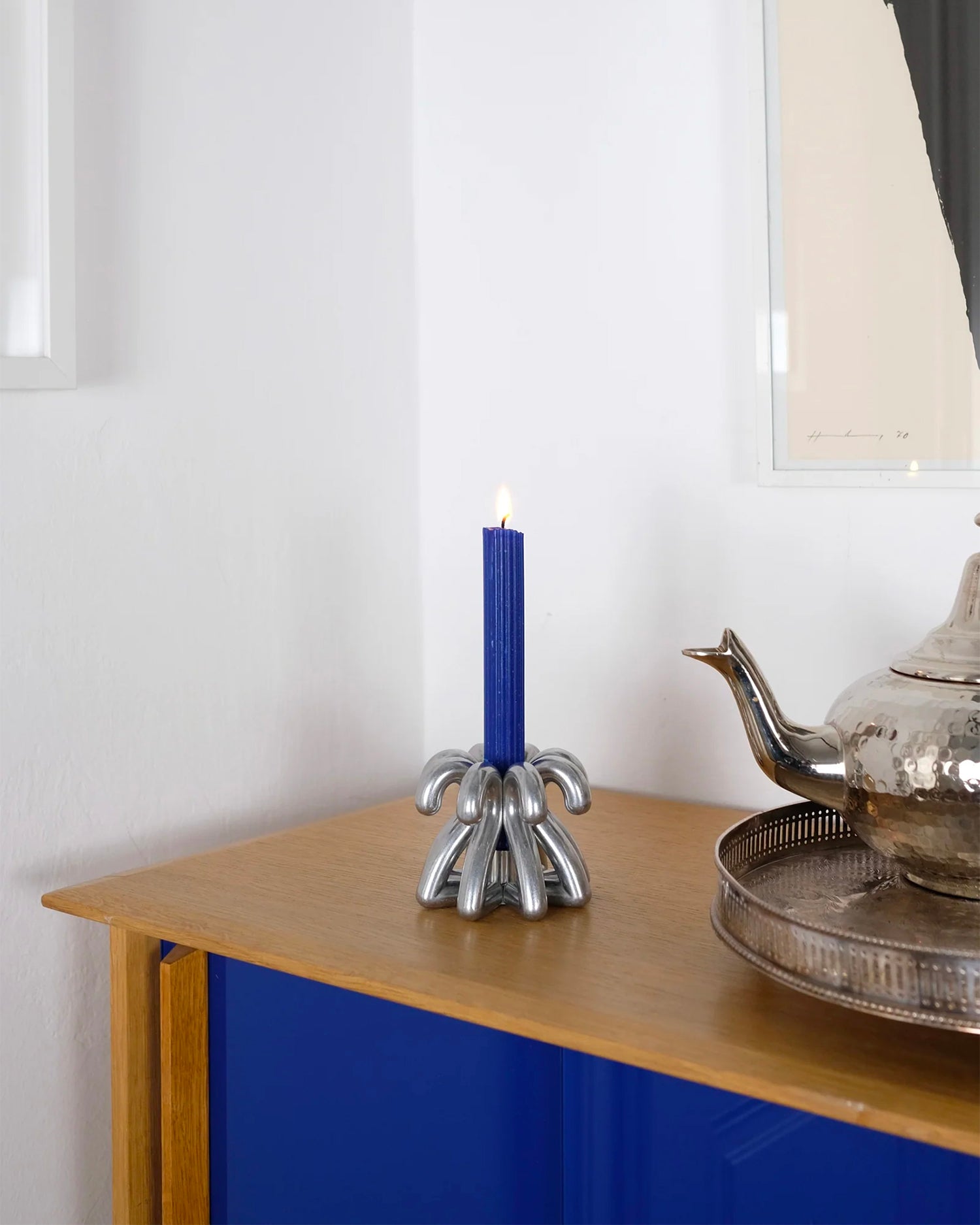 Portacandele in alluminio Digit Two