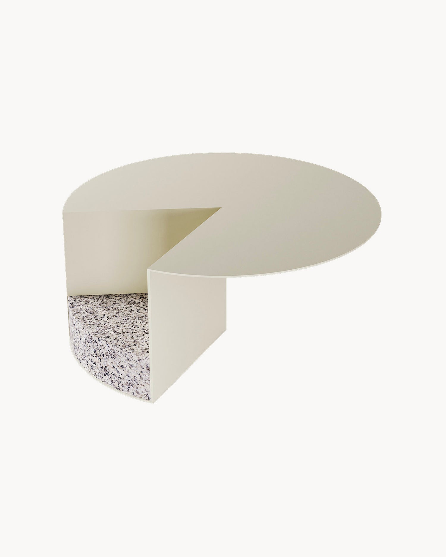 Tavolino da salotto in alluminio e granito Pac