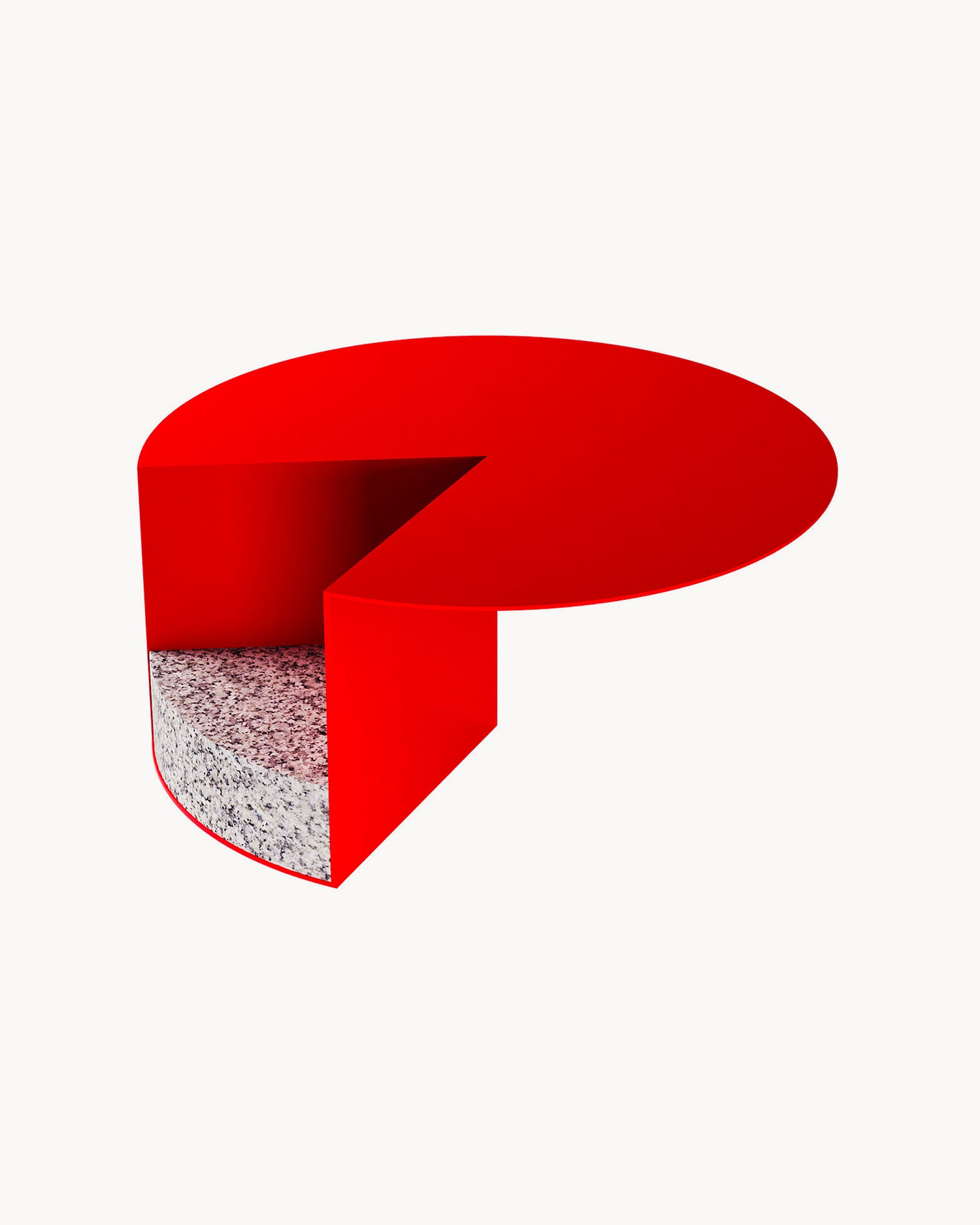 Tavolino da salotto in alluminio e granito Pac