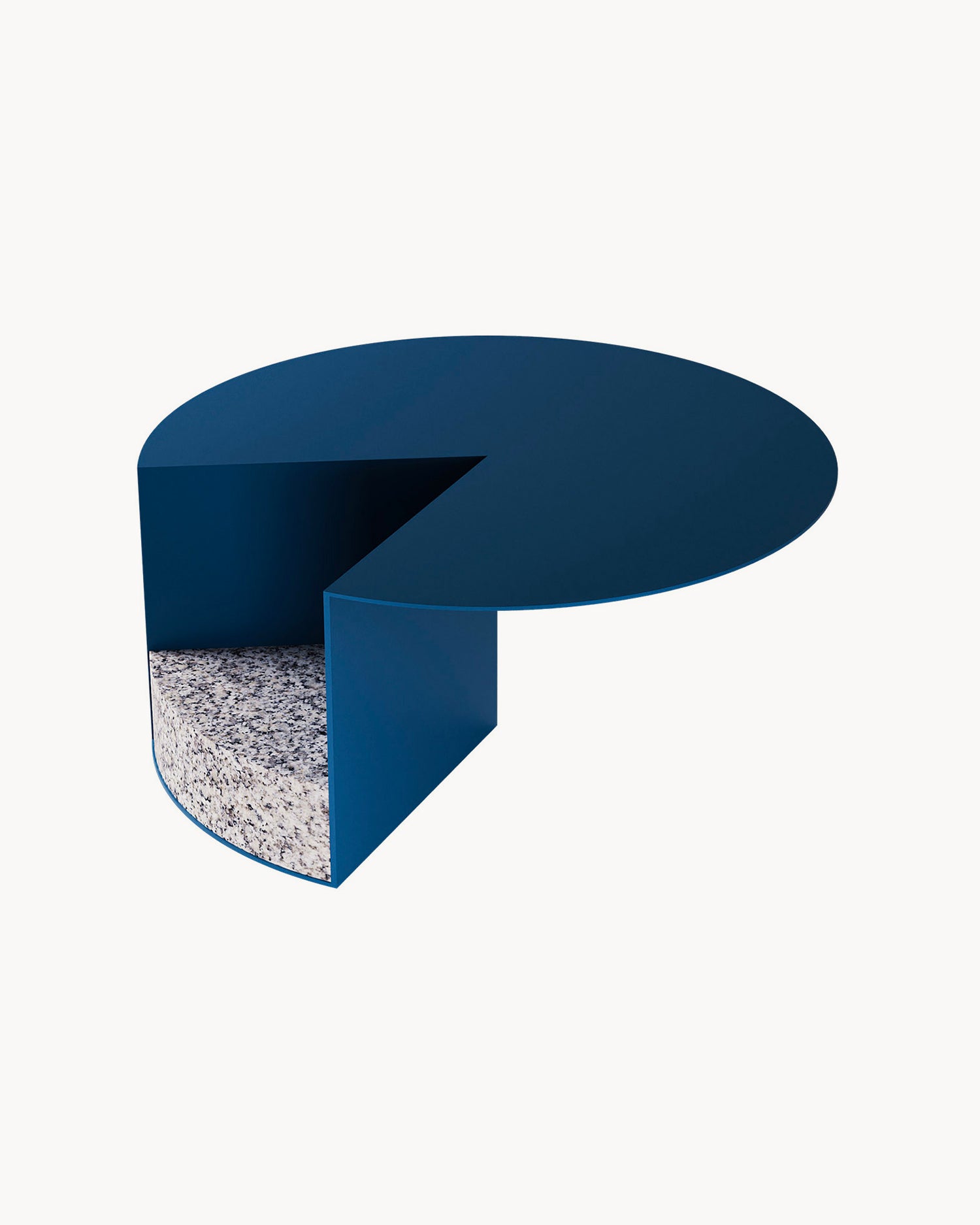 Tavolino da salotto in alluminio e granito Pac