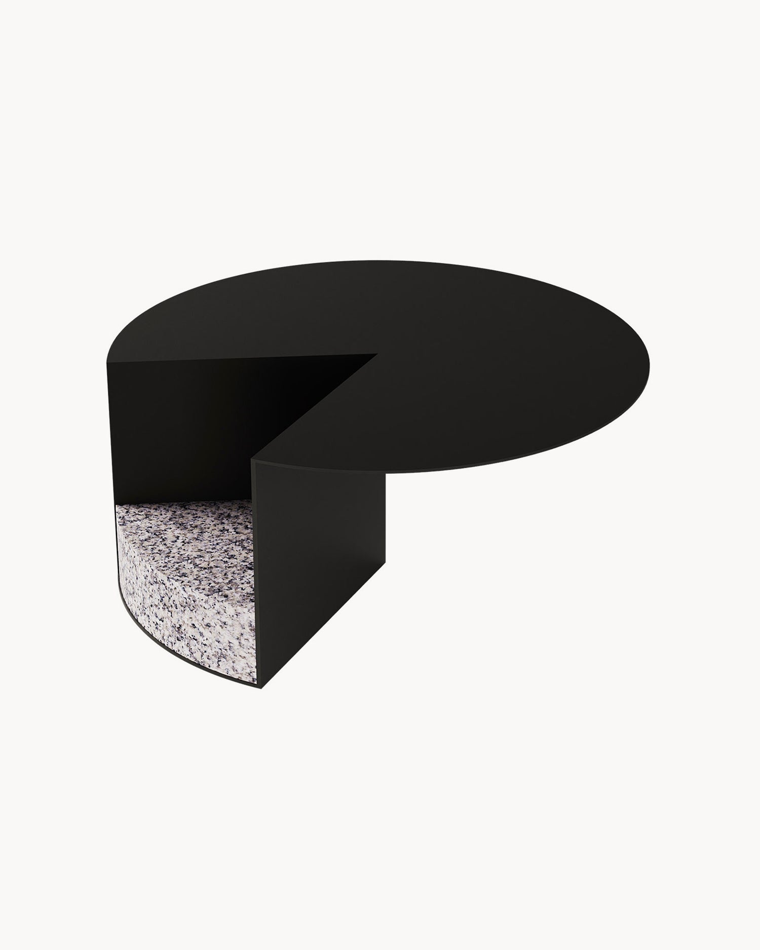 Tavolino da salotto in alluminio e granito Pac