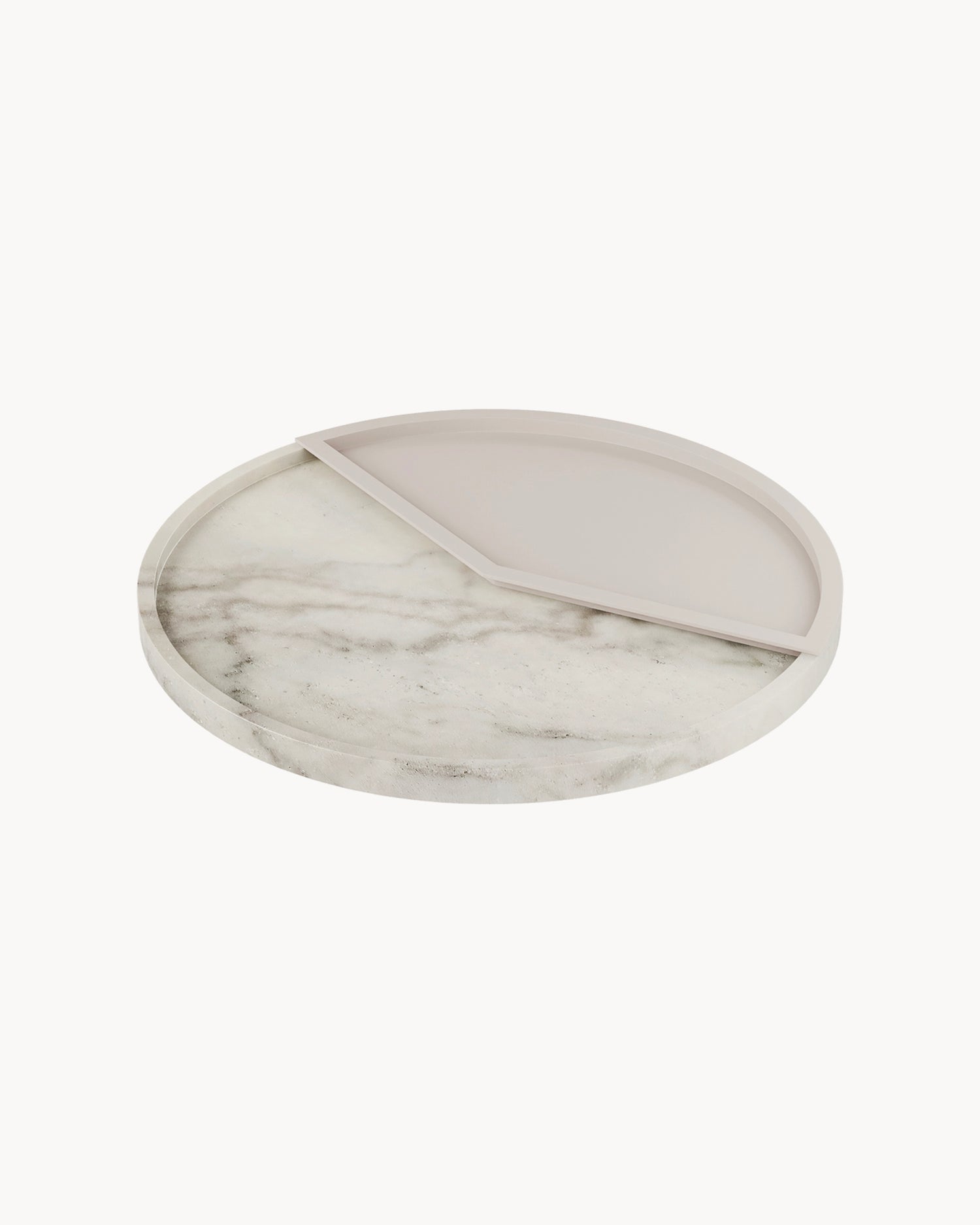 Vassoio in marmo e alluminio 5 O'Clock