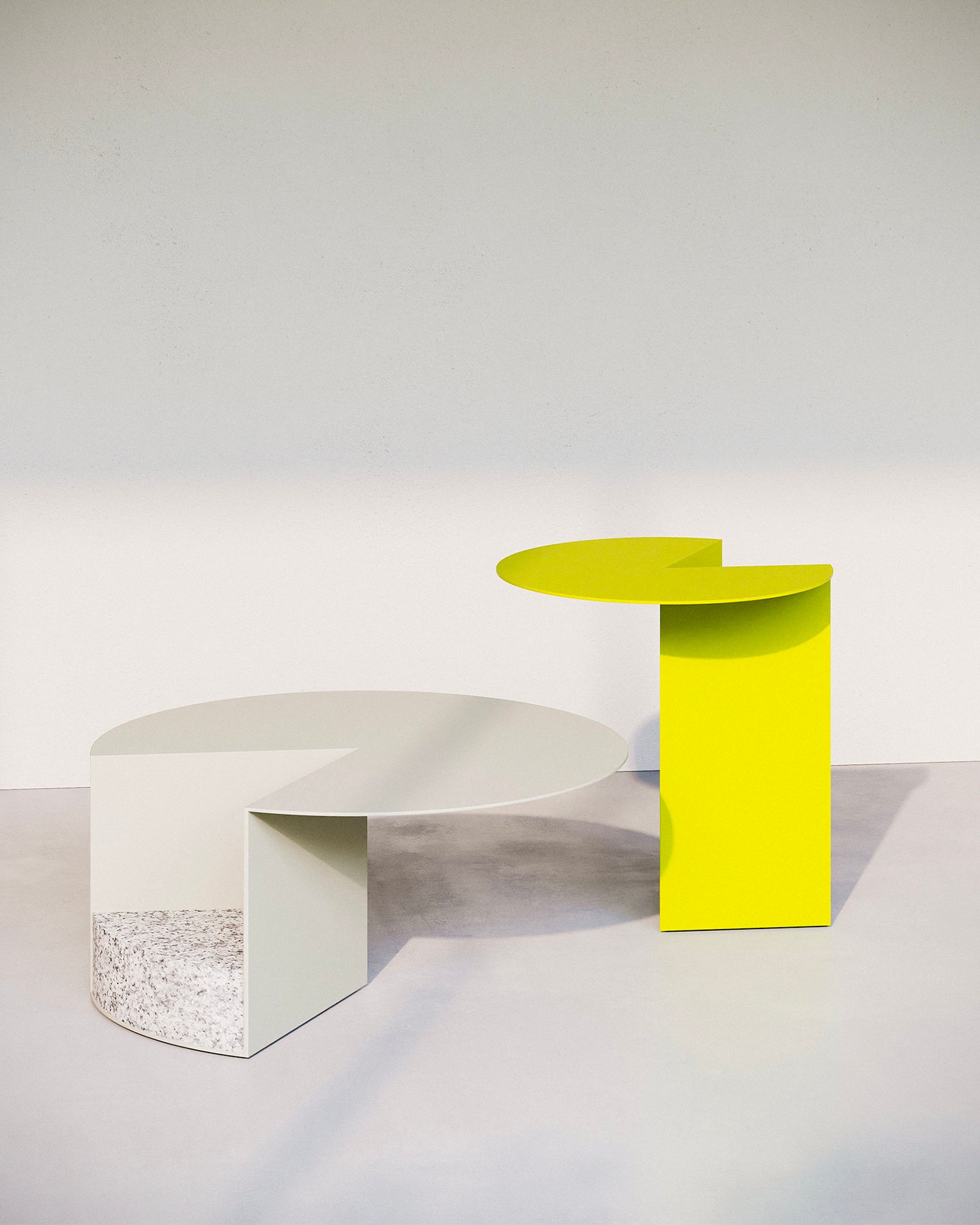 Tavolino in alluminio e granito Pac