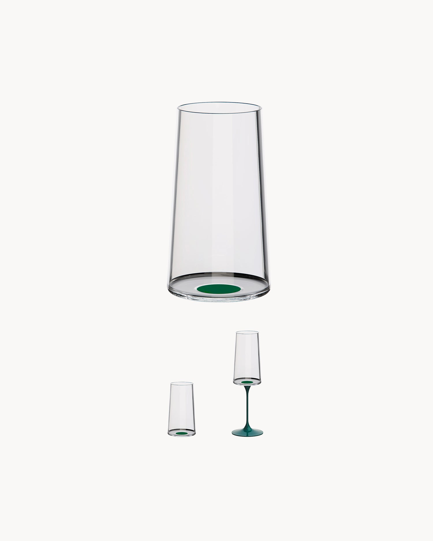 Set 2 bicchieri da cocktail/flûte in cristallo SplitGlass