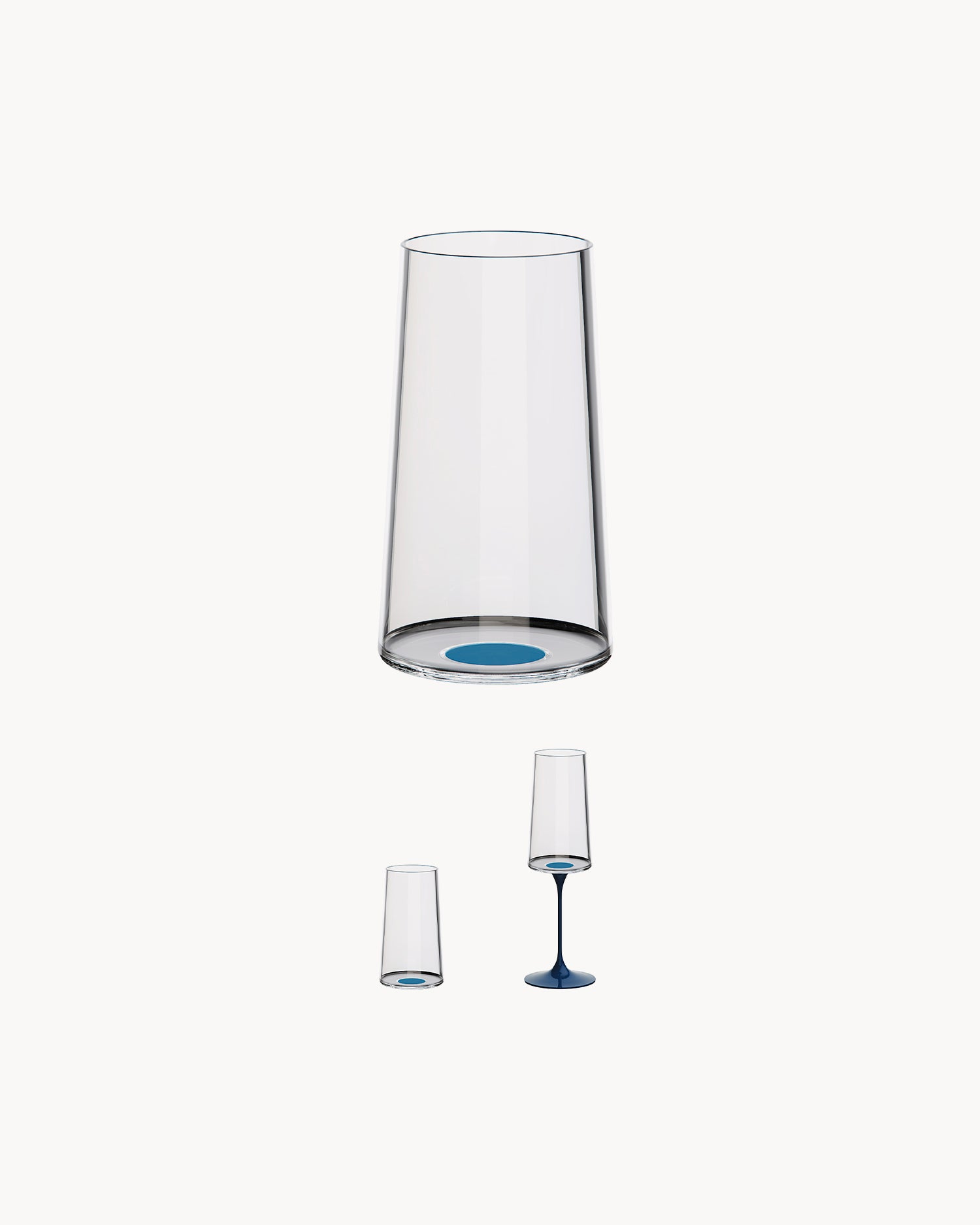 Set 2 bicchieri da cocktail/flûte in cristallo SplitGlass