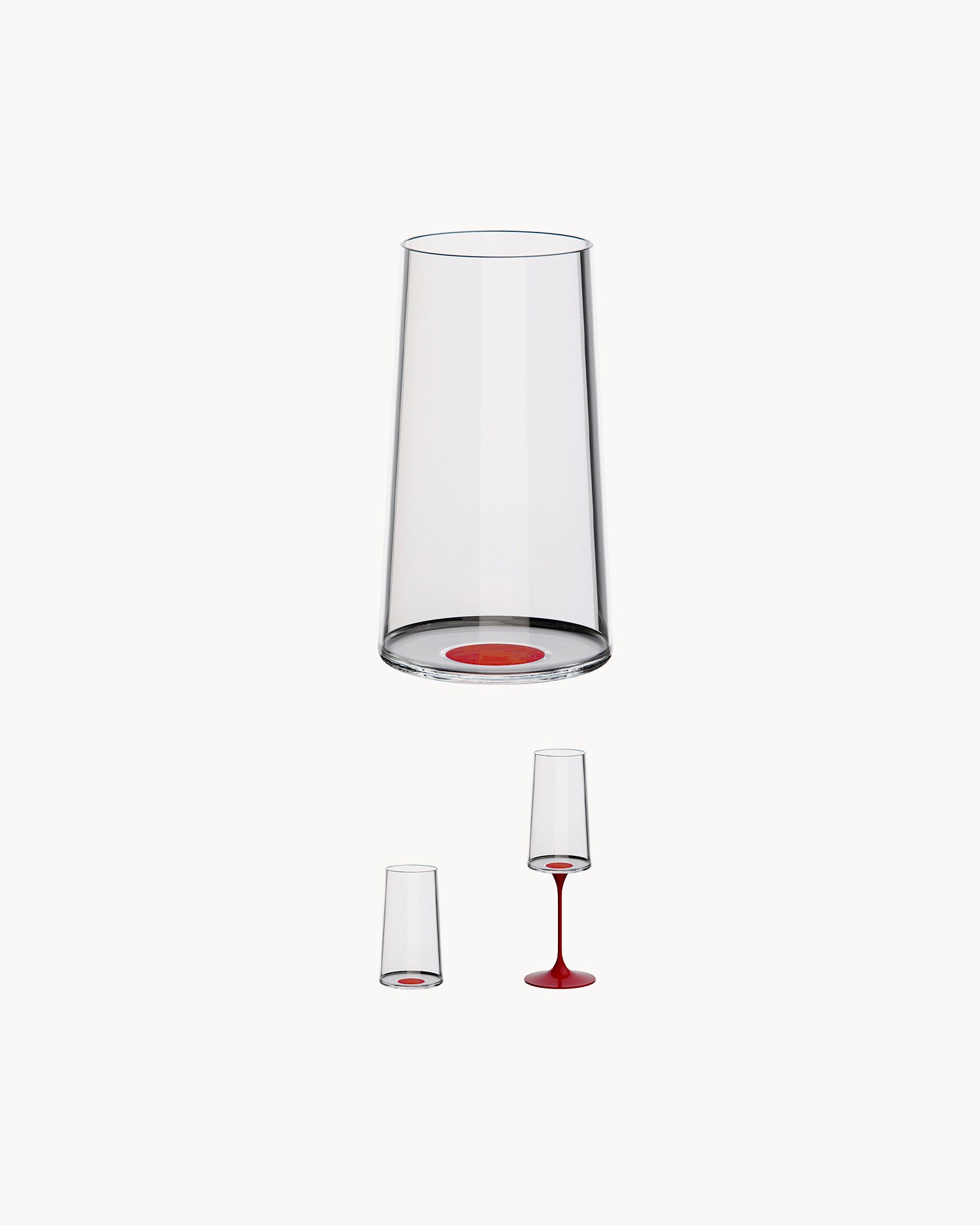 Set 2 bicchieri da cocktail/flûte in cristallo SplitGlass