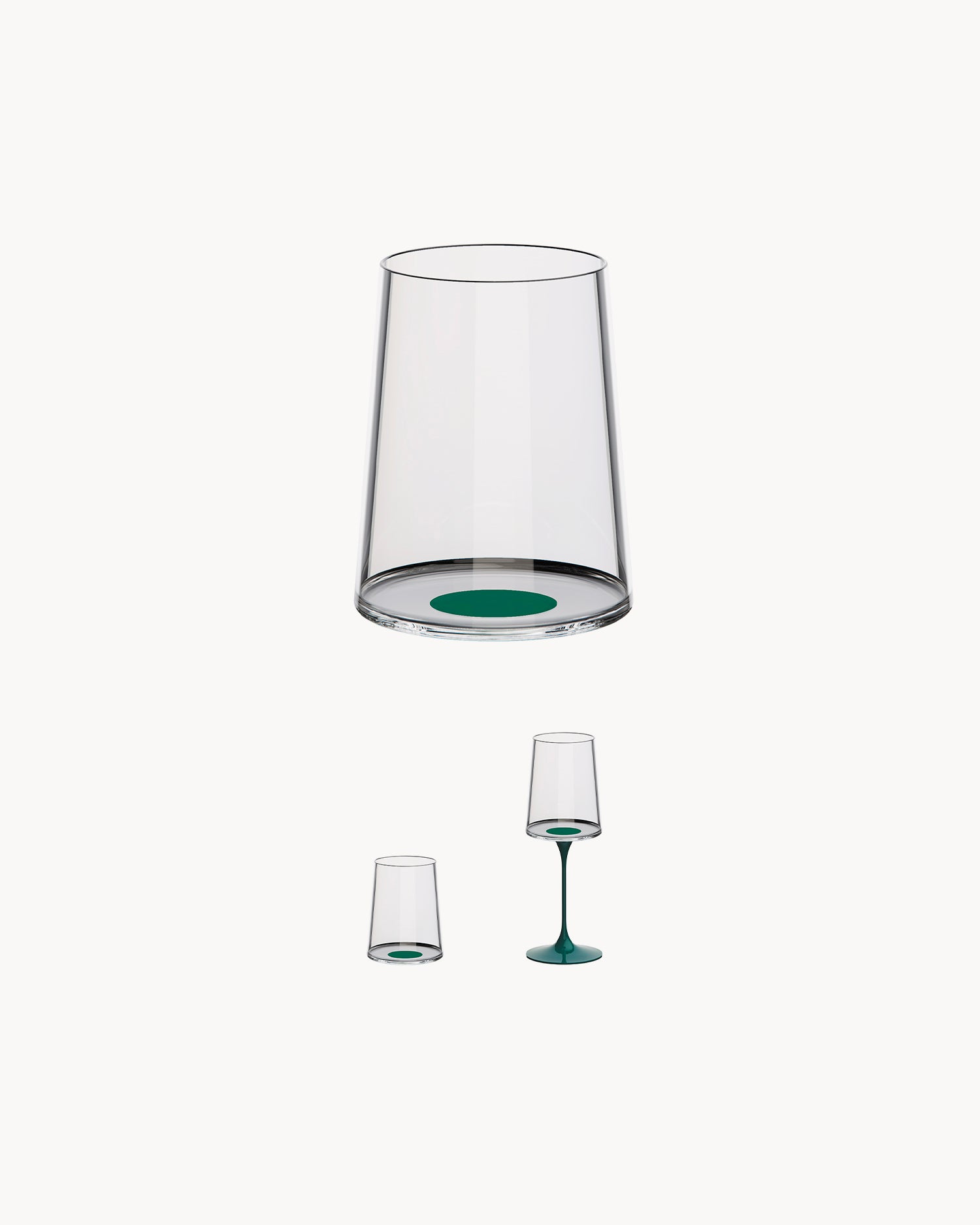 Set 2 bicchieri da acqua/vino bianco in cristallo SplitGlass