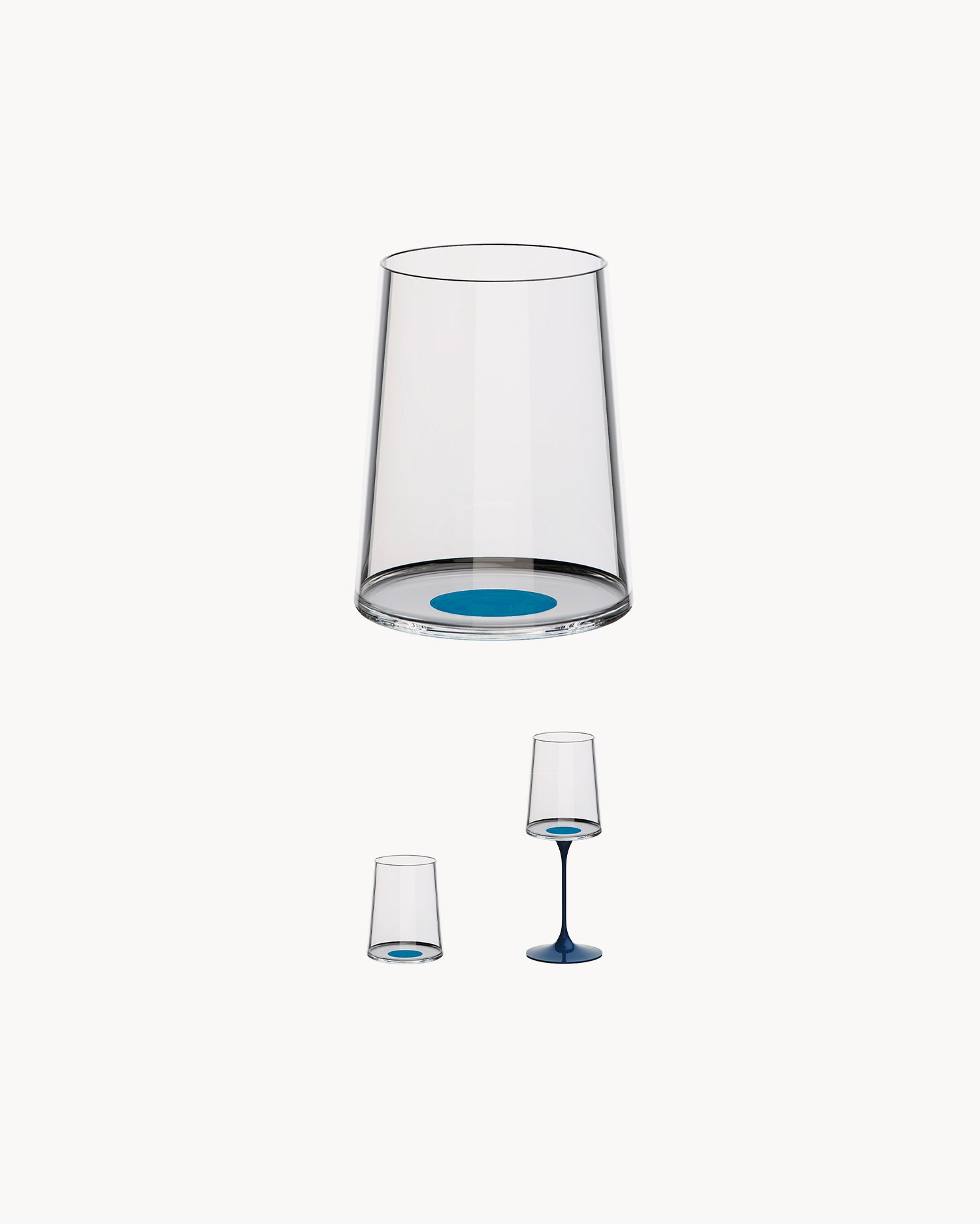 Set 2 bicchieri da acqua/vino bianco in cristallo SplitGlass