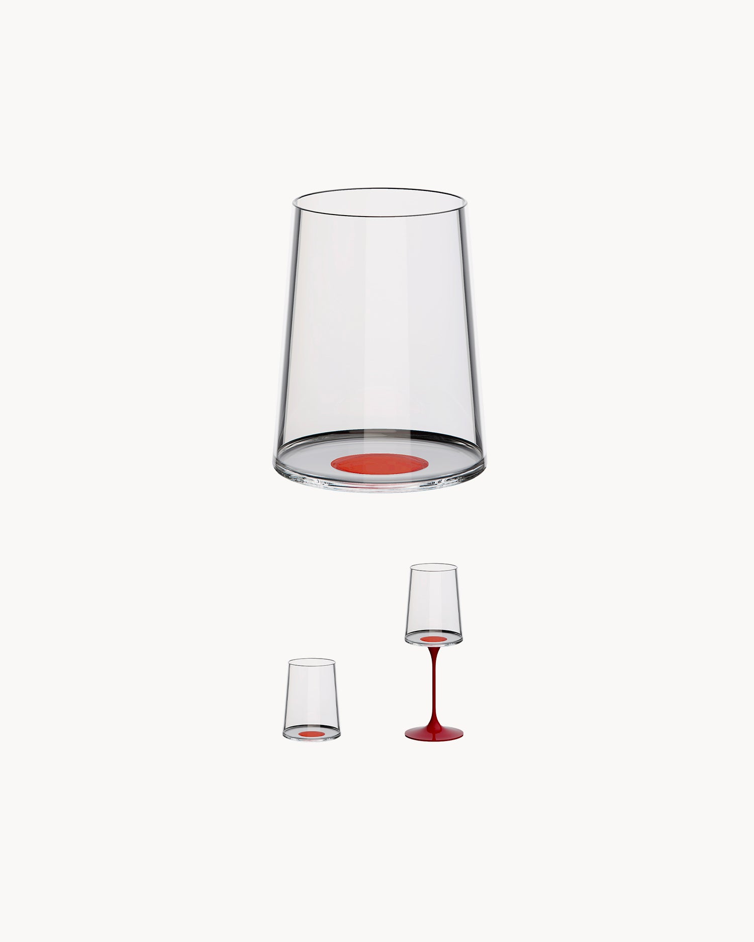 Set 2 bicchieri da acqua/vino bianco in cristallo SplitGlass