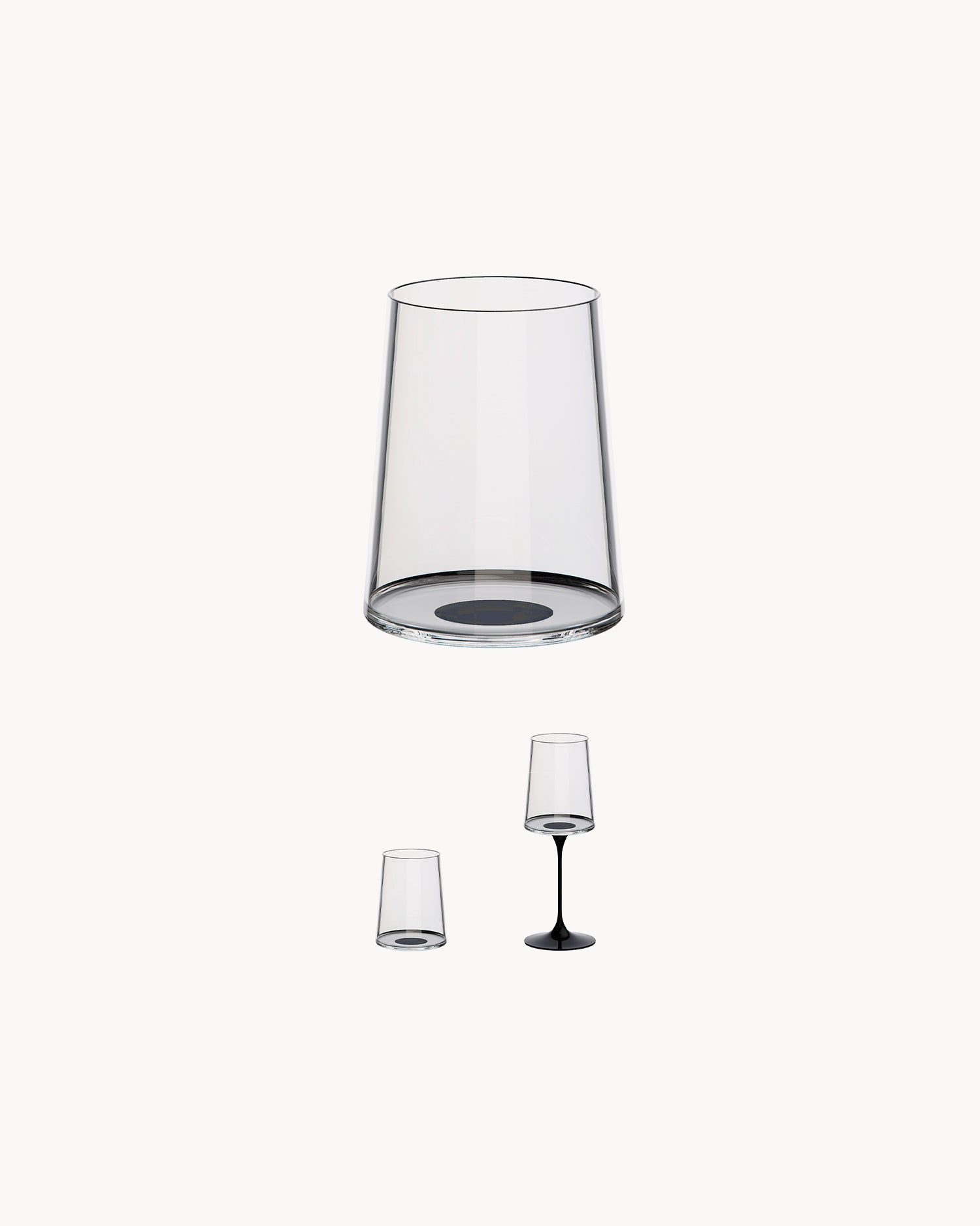 Set 2 bicchieri da acqua/vino bianco in cristallo SplitGlass