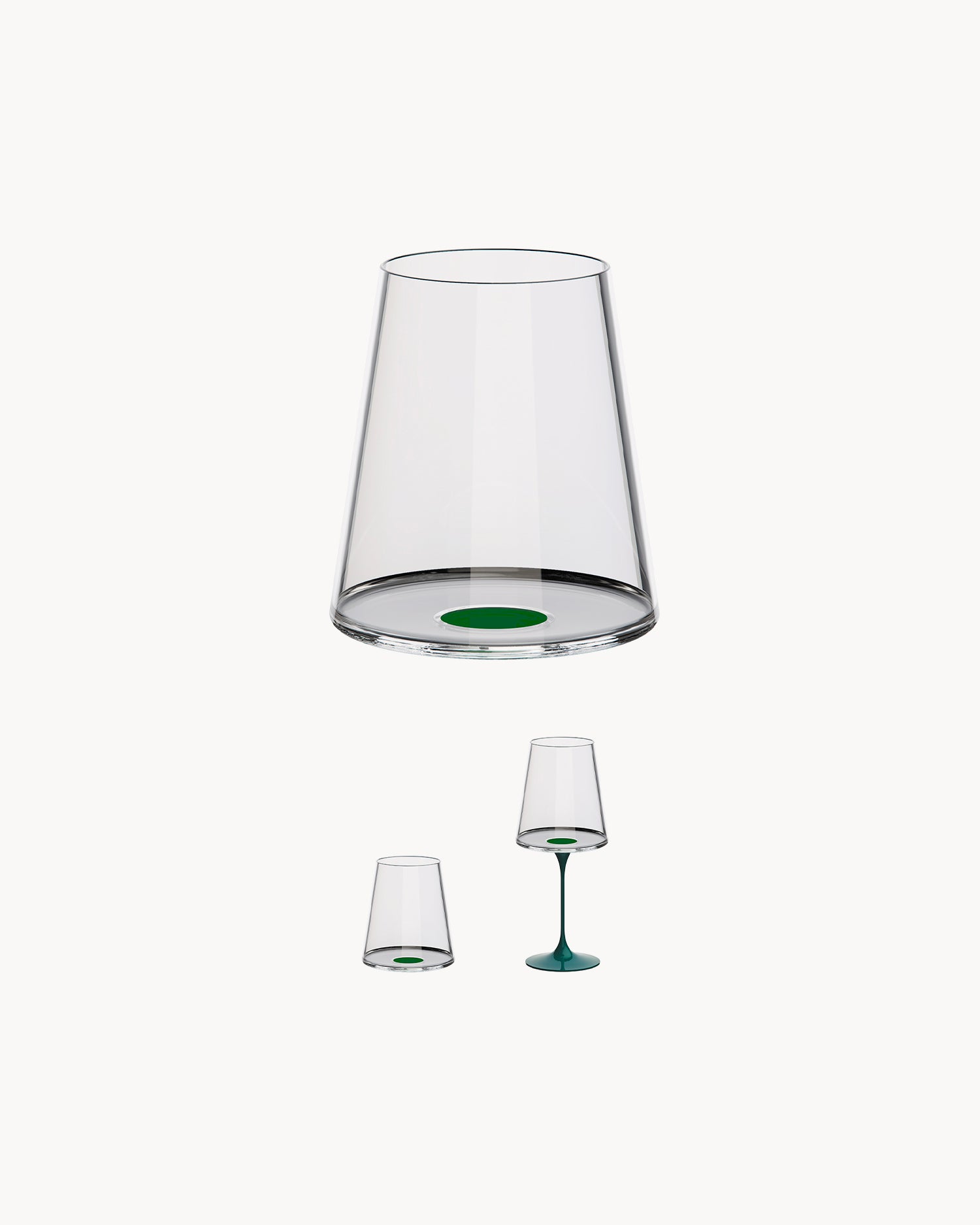 Set 2 bicchieri da acqua/vino rosso in cristallo SplitGlass