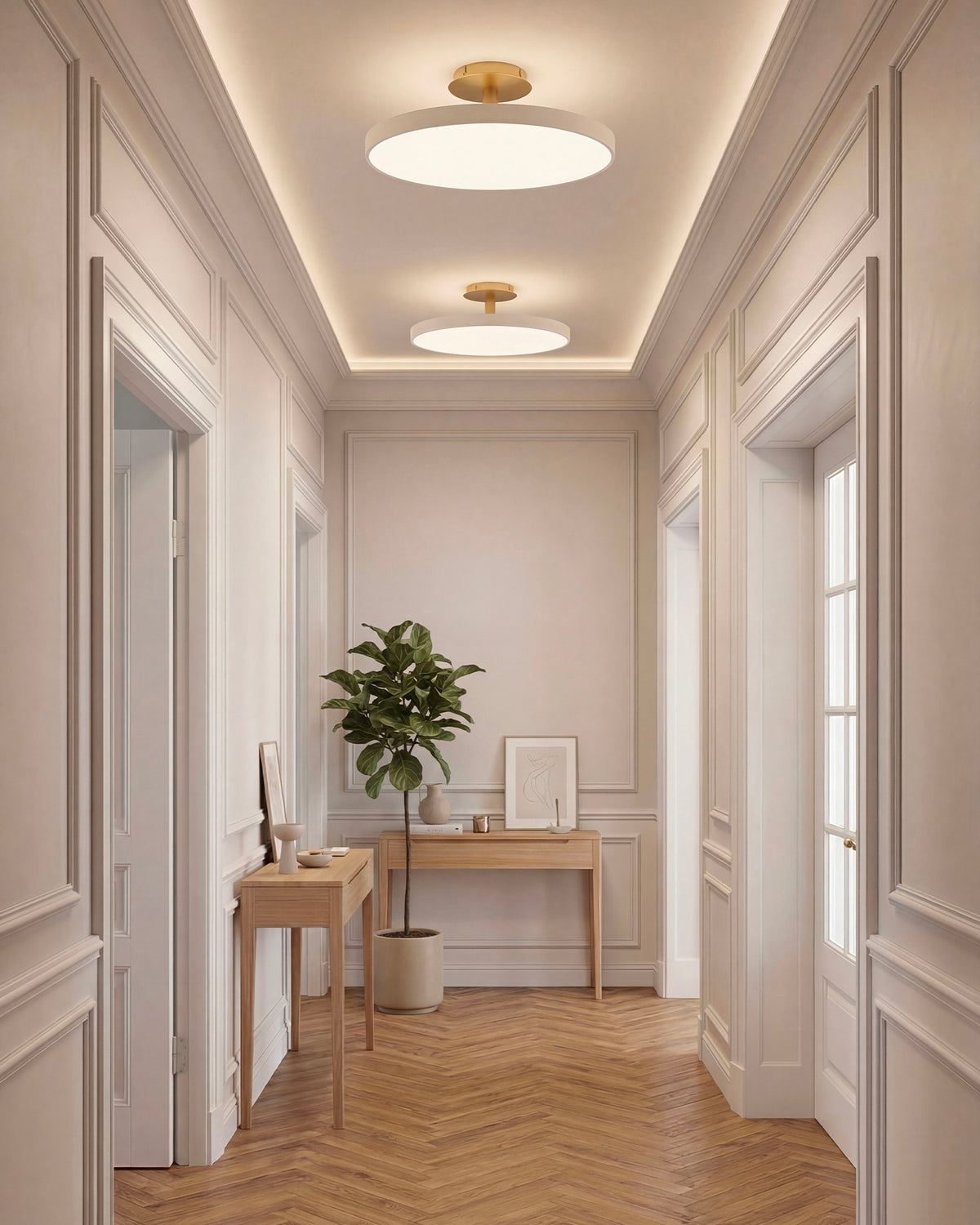 Lampada da soffitto in acciaio Asteria Up Plus