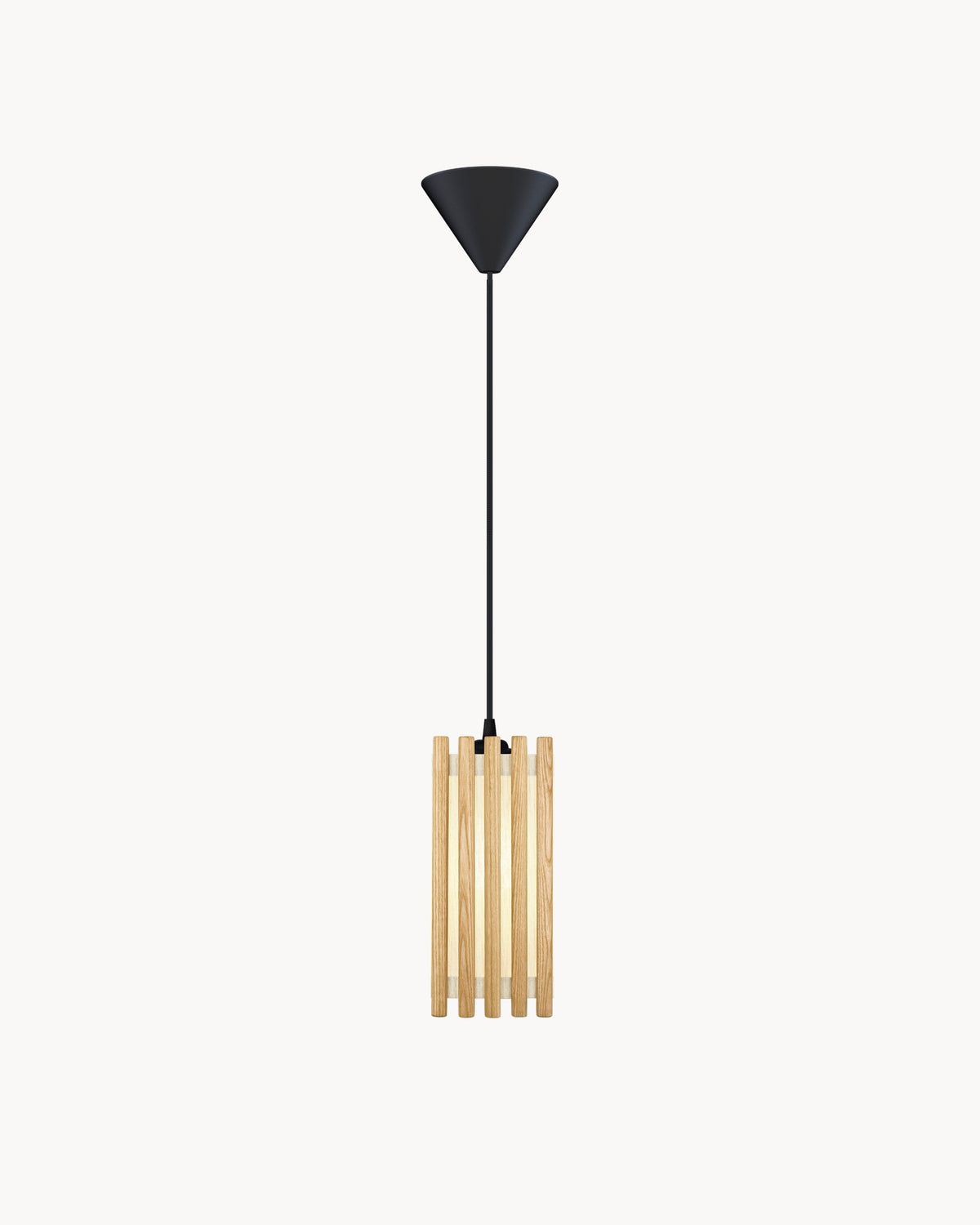 Lampada a sospensione in rovere Komorebi Circle