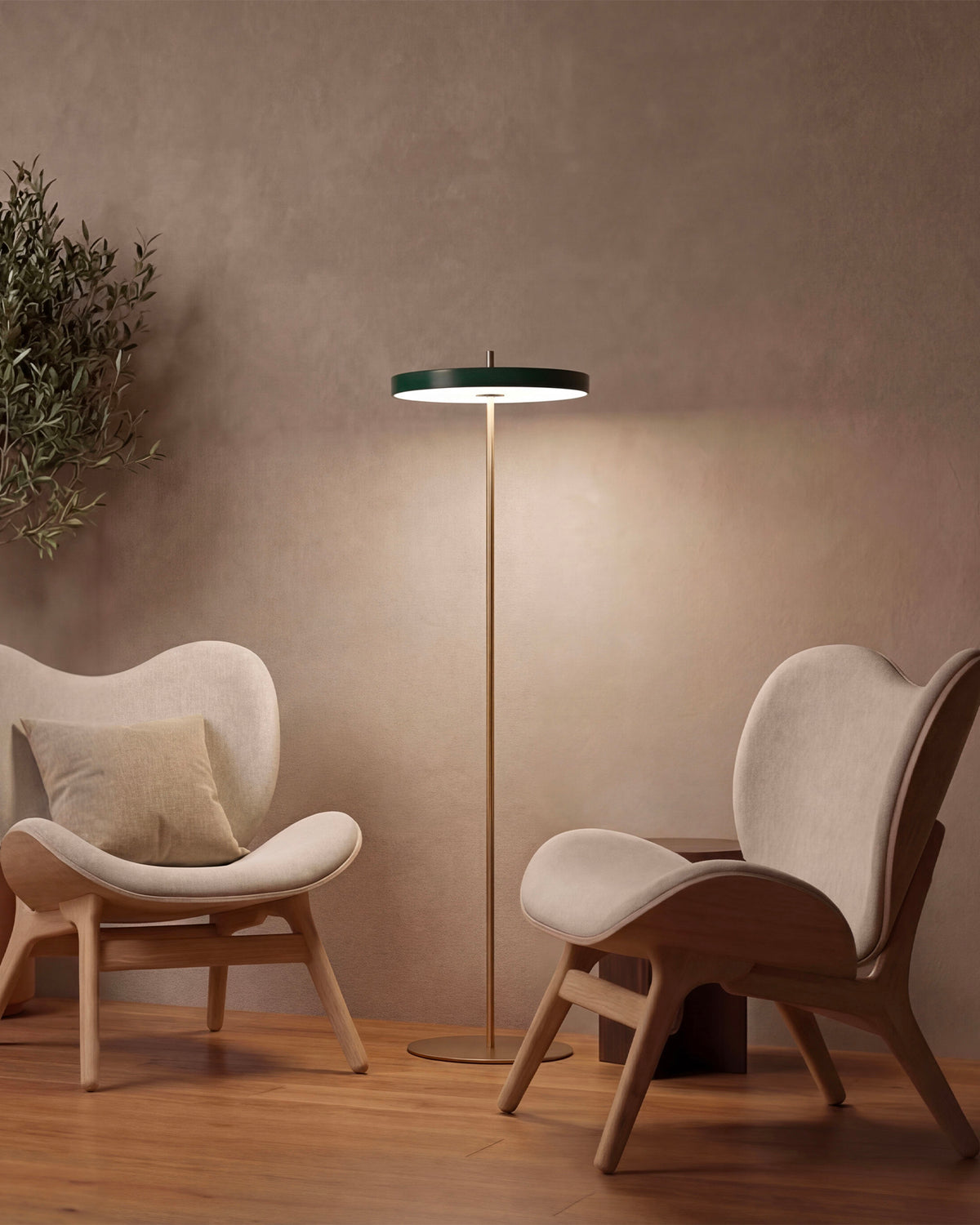 Lampada da terra in acciaio Asteria