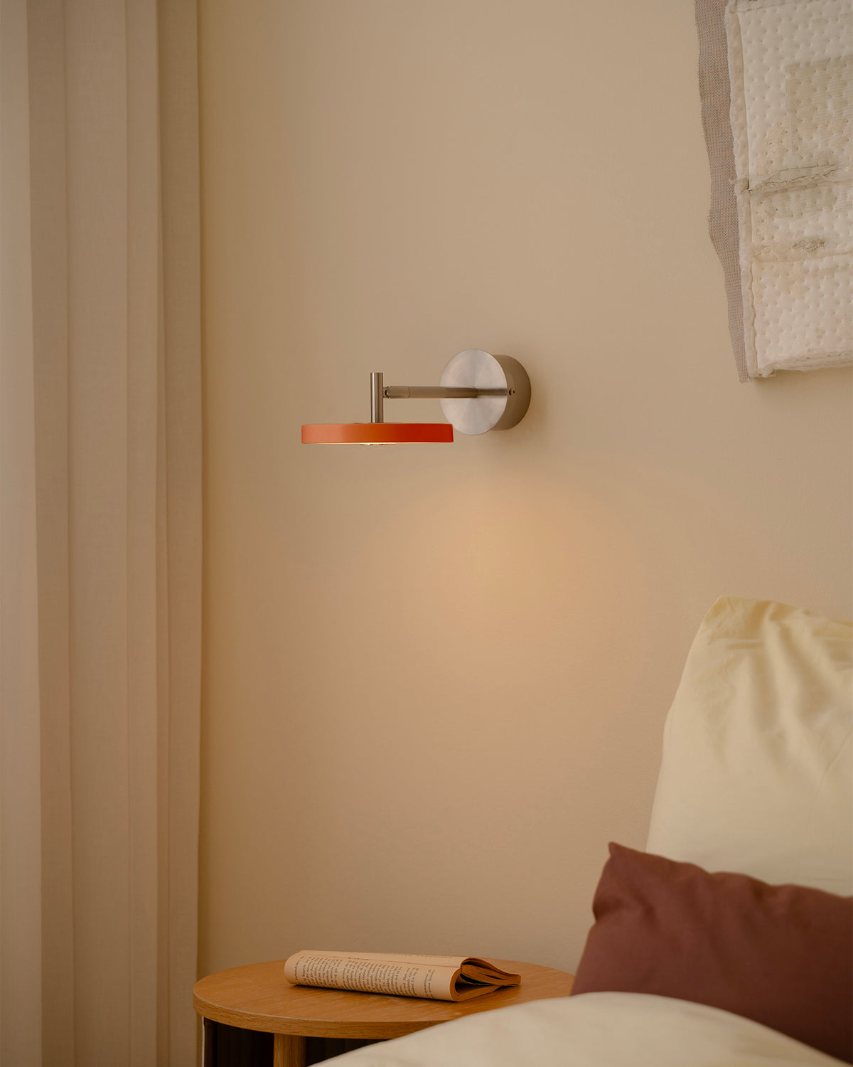 Lampada da parete in acciaio Asteria Short