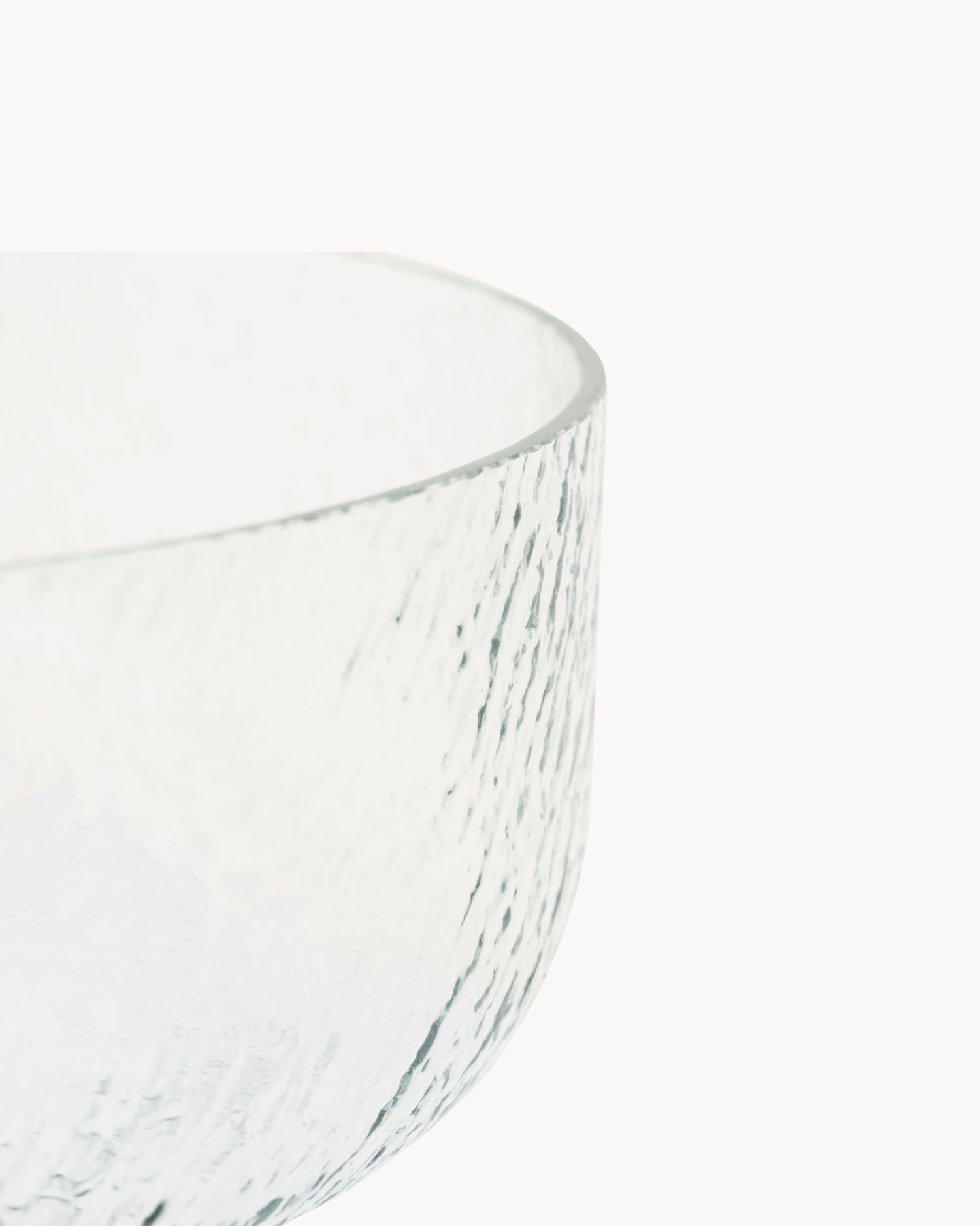 Bowl in vetro ricicalto soffiato a mano Crinkle