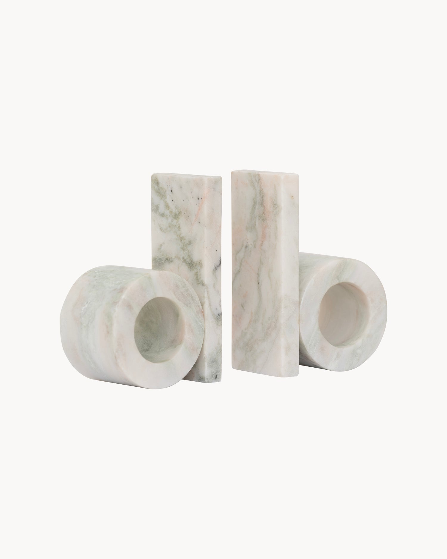 Set 2 fermalibri in marmo Orlin