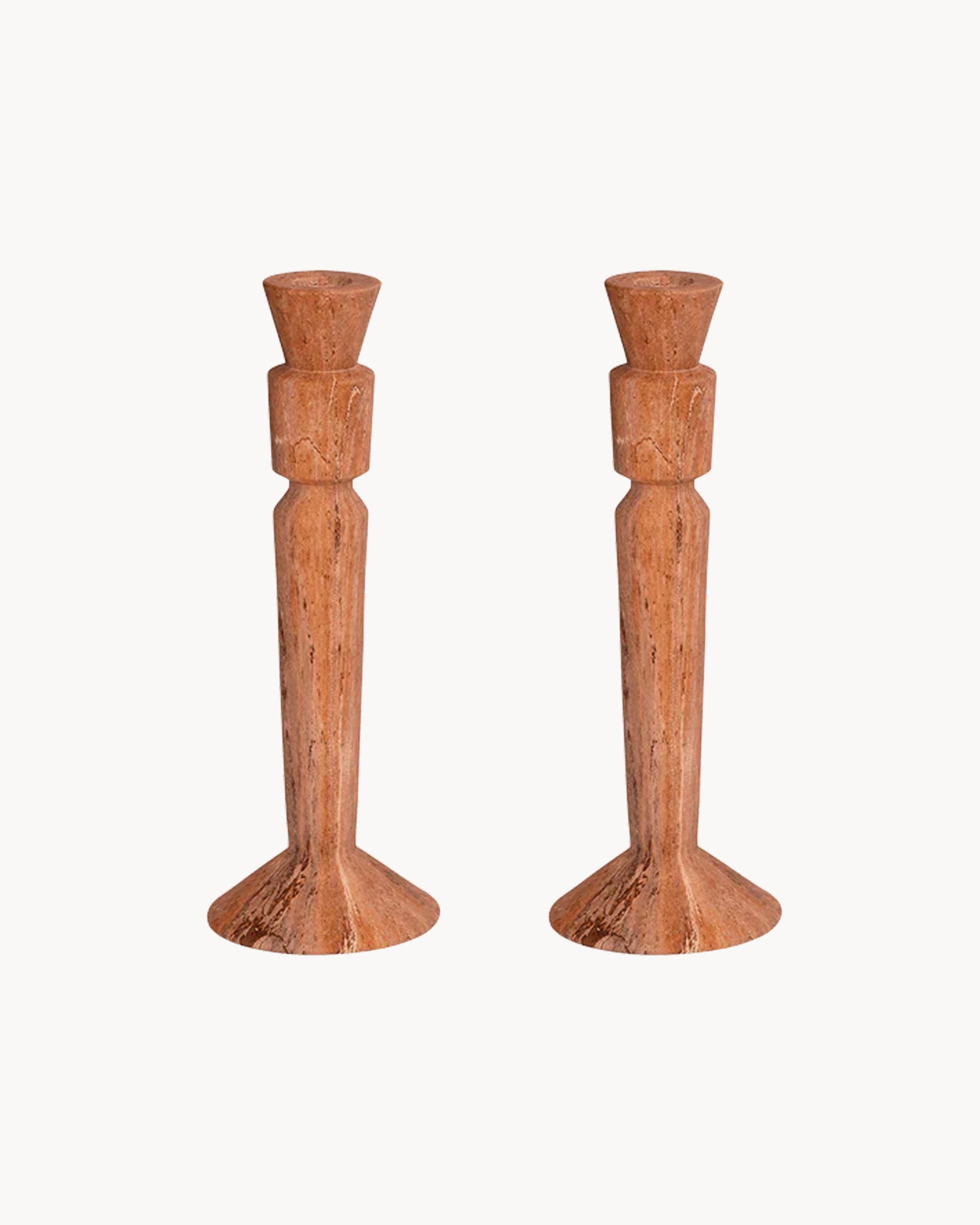 Set 2 portacandele in ceramica Ajaton